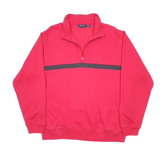 Nautica Spellout Quarter Zip L Red