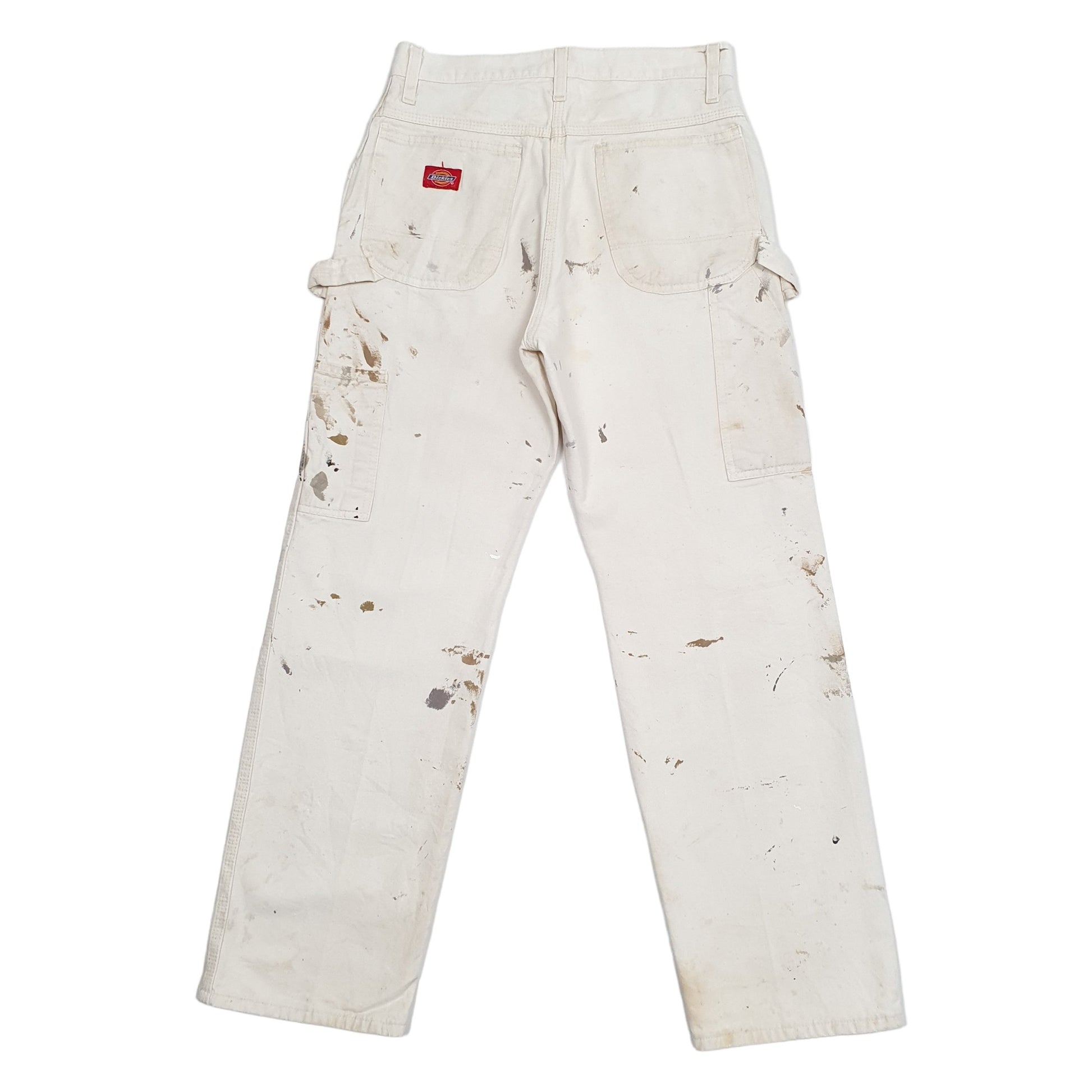 Mens White Dickies  Carpenter Trousers