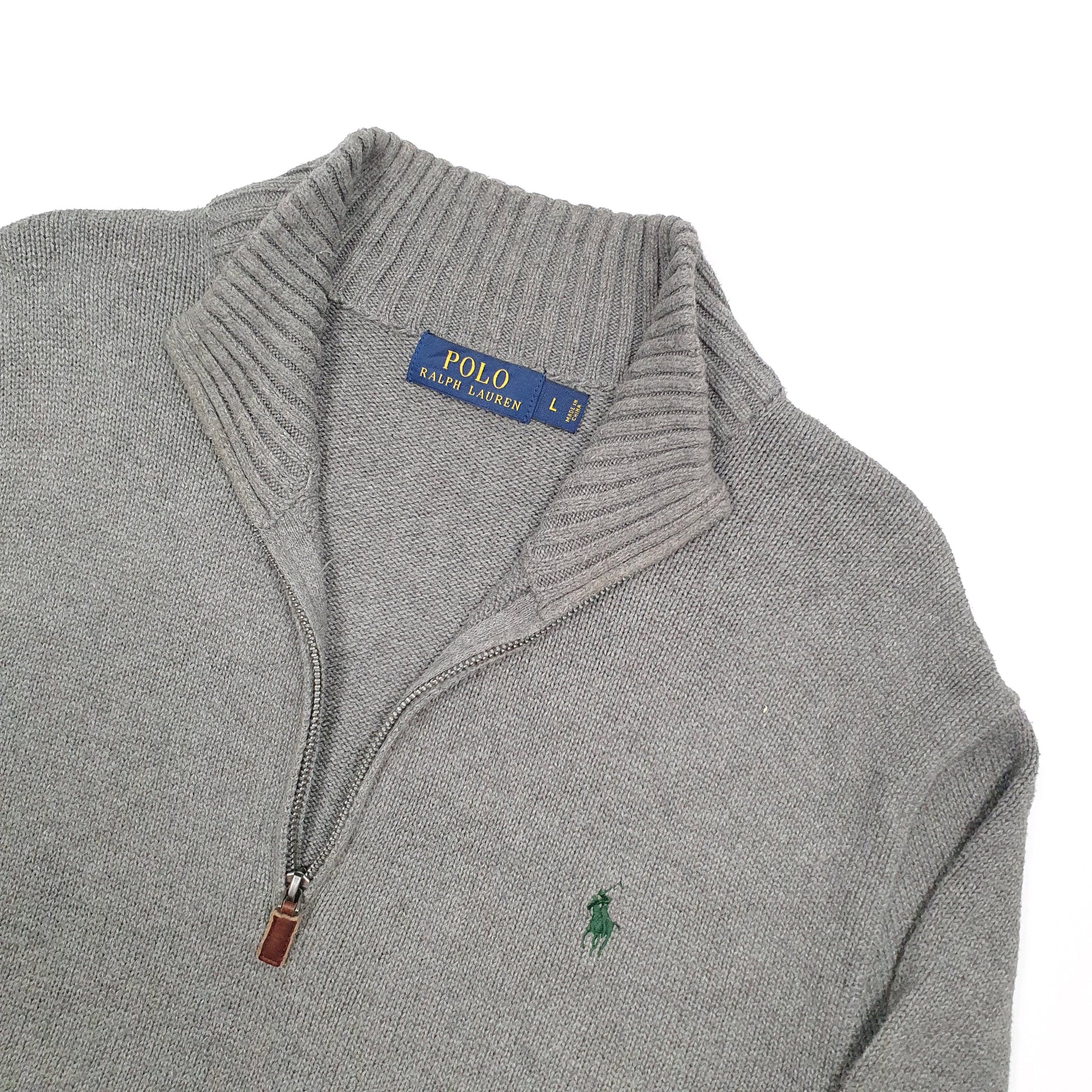 Polo Ralph Lauren Knit Quarter Zip L Grey