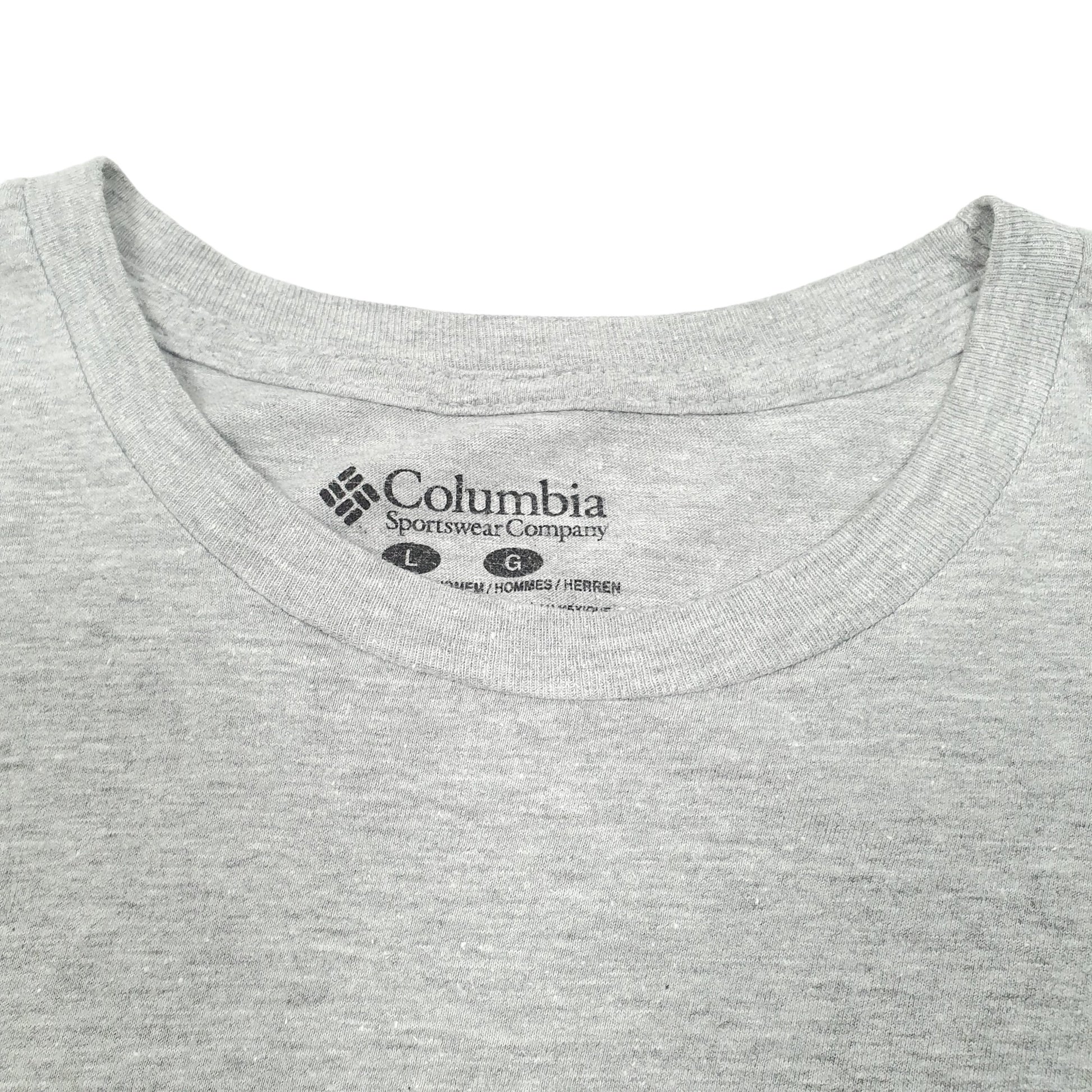 Mens Grey Columbia Sportswear Performance Fishing Gear PFG Short Sleeve T Shirt