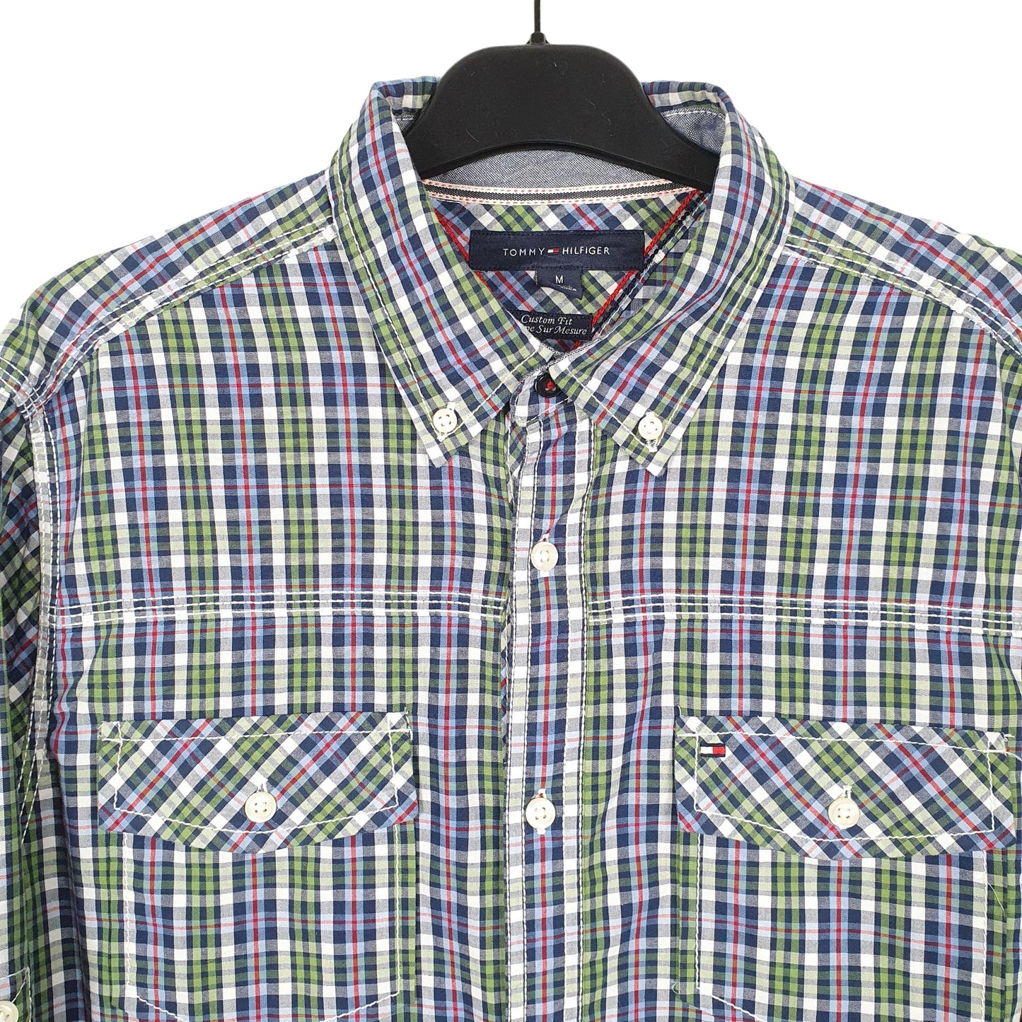Tommy Hilfiger Long Sleeve Custom Fit Check Shirt Green