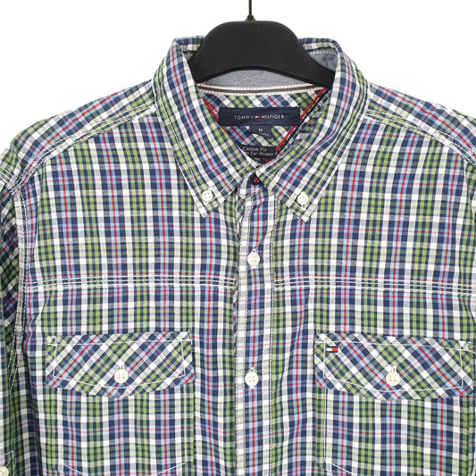 Tommy Hilfiger Long Sleeve Custom Fit Check Shirt Green