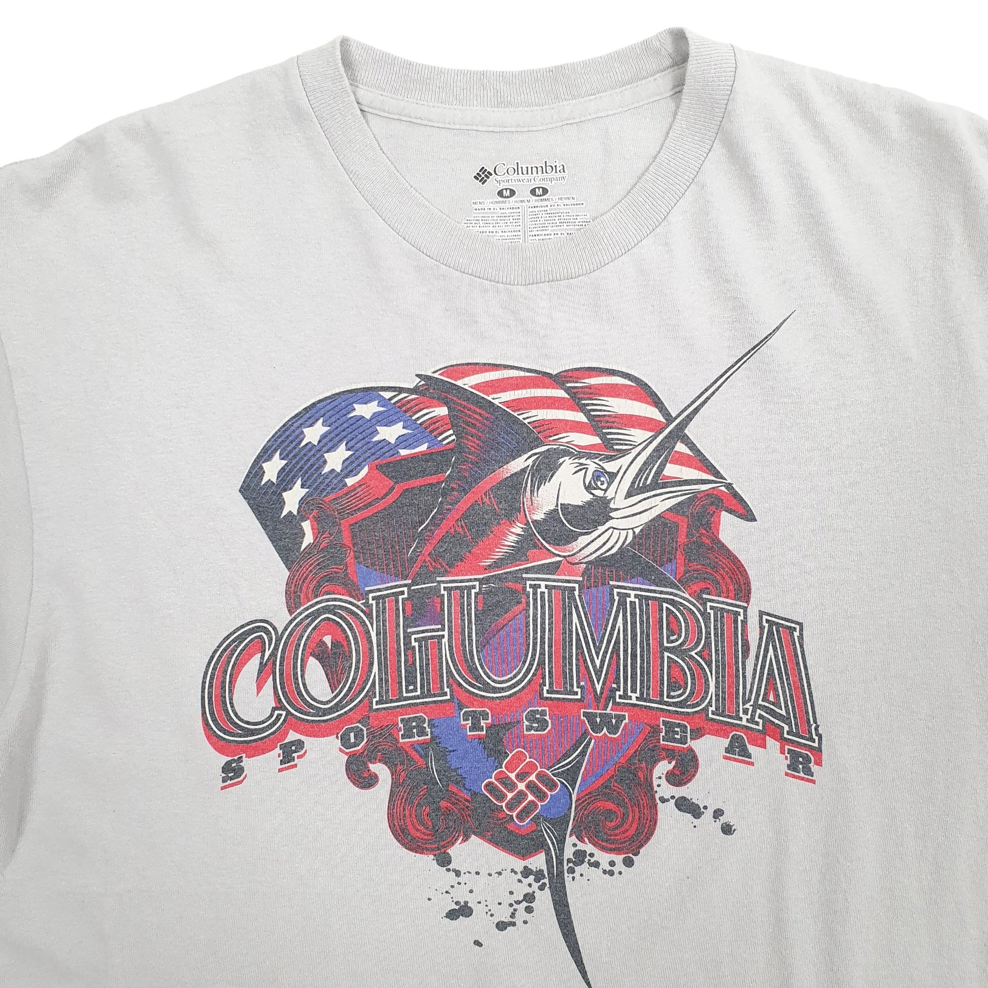 Mens Grey Columbia Sportswear  Short Sleeve T Shirt