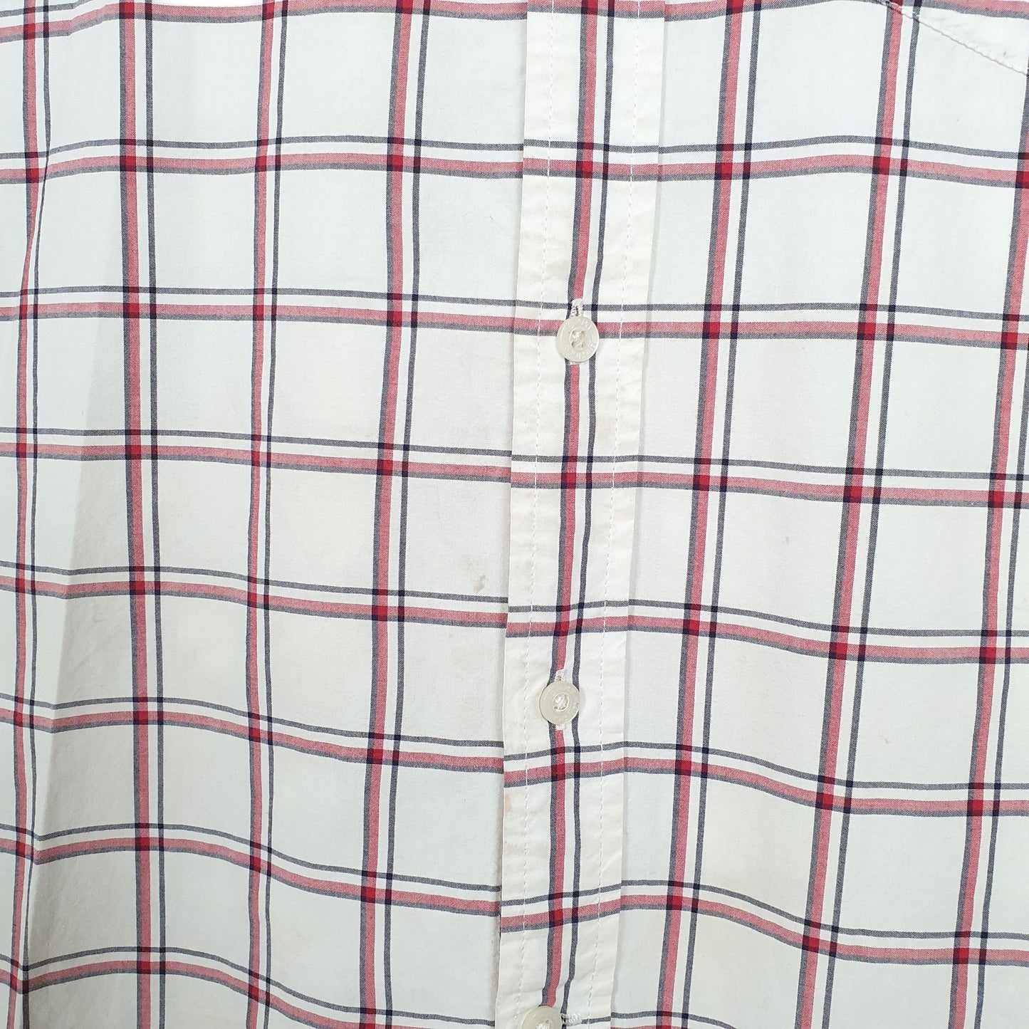 Tommy Hilfiger Short Sleeve Classic Fit Check Shirt Cream