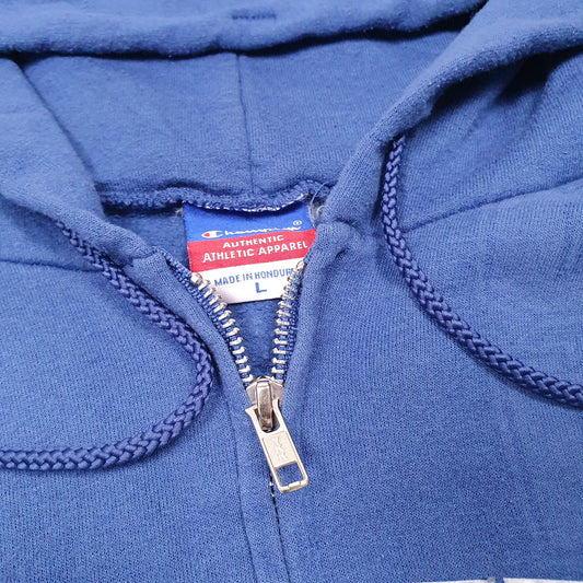 Mens Blue Champion Delaware Blue Hens Hoodie Full Zip Jumper