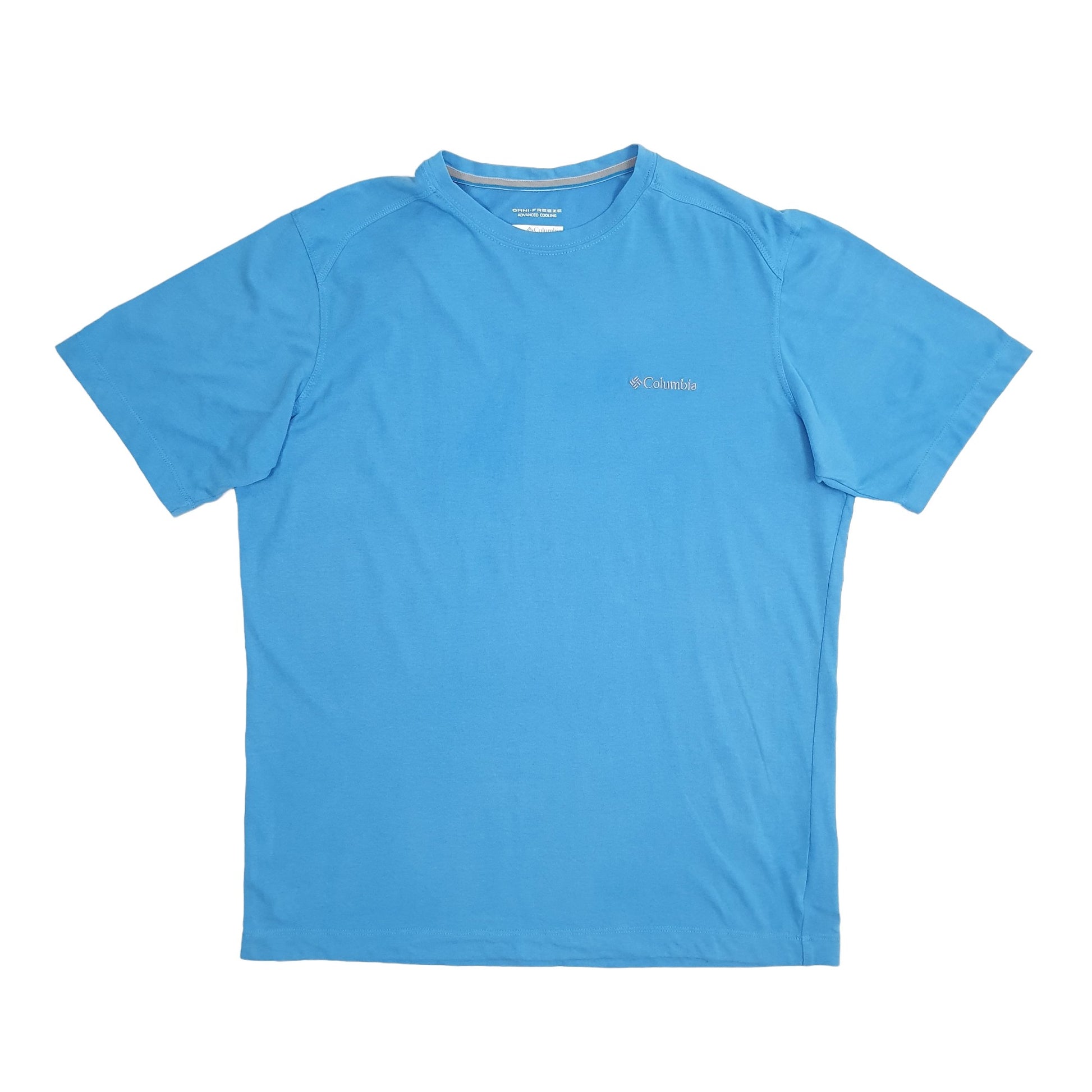 Mens Blue Columbia Sportswear Omni Freeze Short Sleeve T Shirt