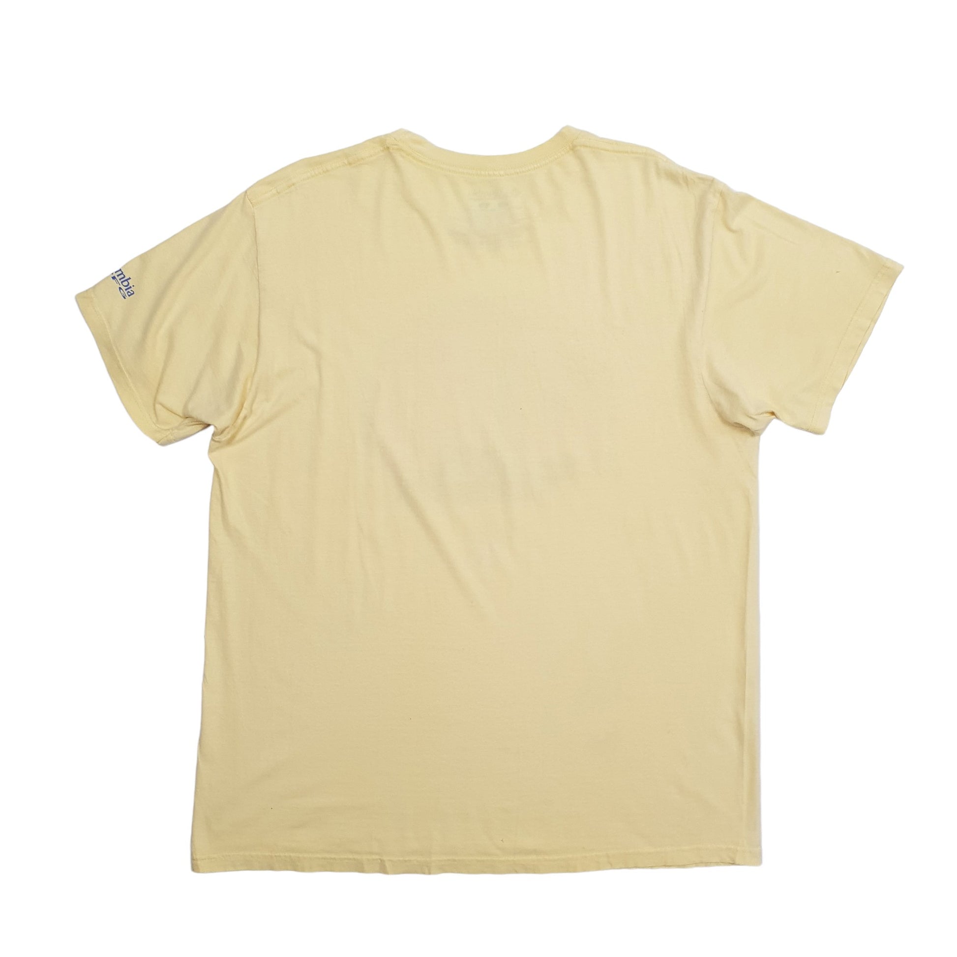 Mens Yellow Columbia Sportswear Performance Fishing Gear Short Sleeve T Shirt