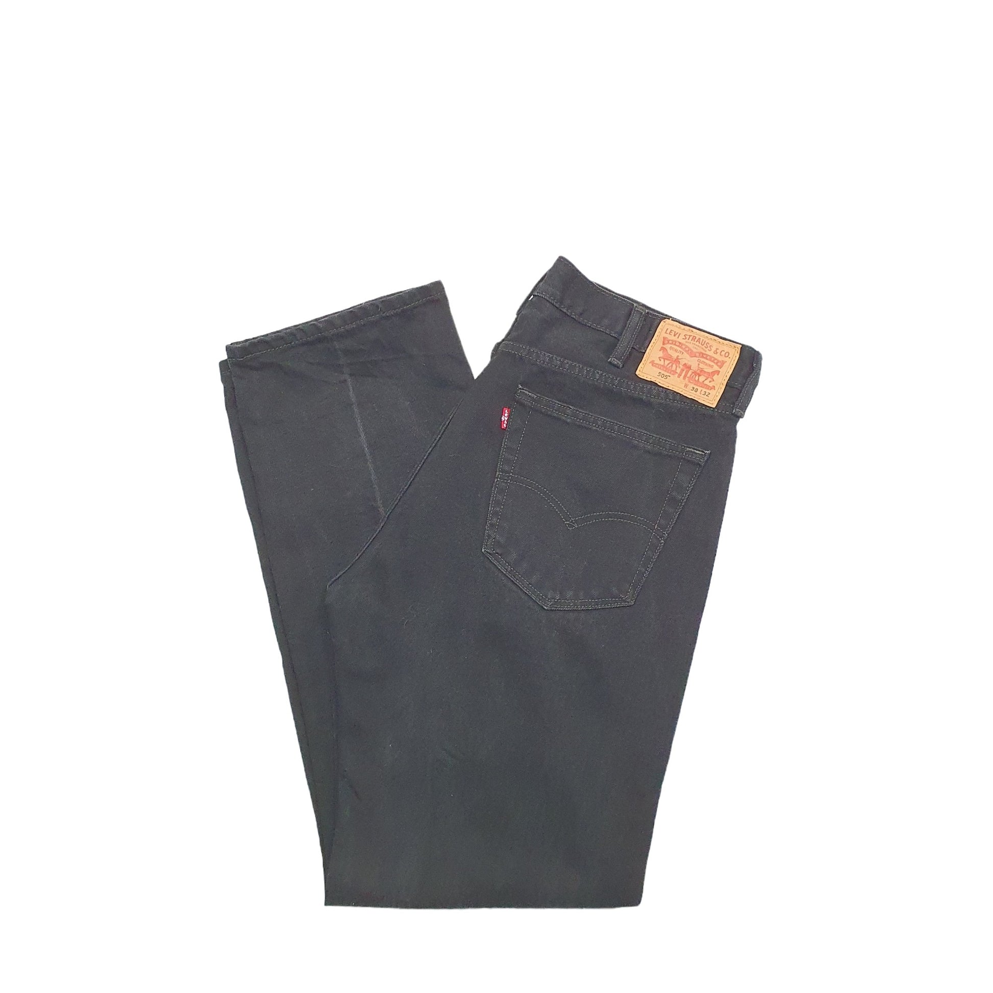 Levis 505 Regular Fit Jeans W38 L32 Black