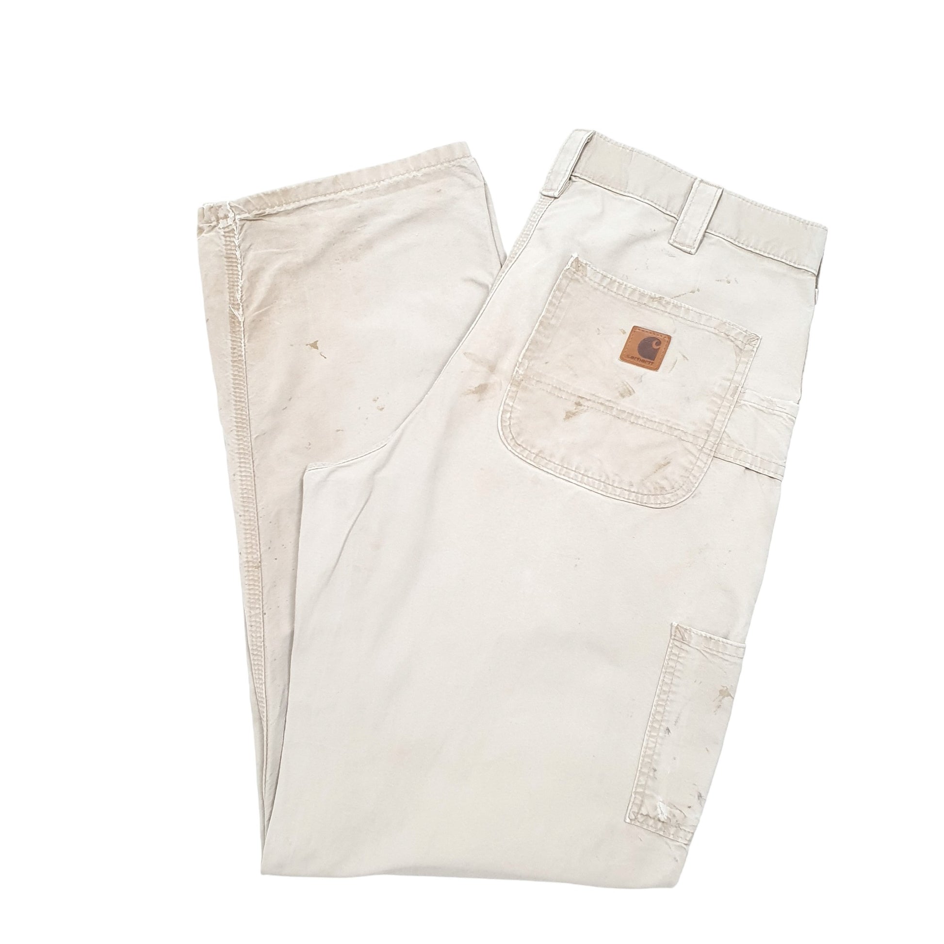 Mens Beige Carhartt  Carpenter Trousers