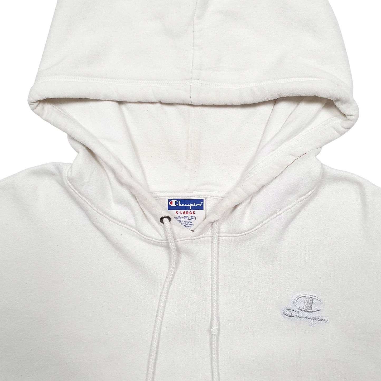 Mens White Champion  Hoodie Jumper