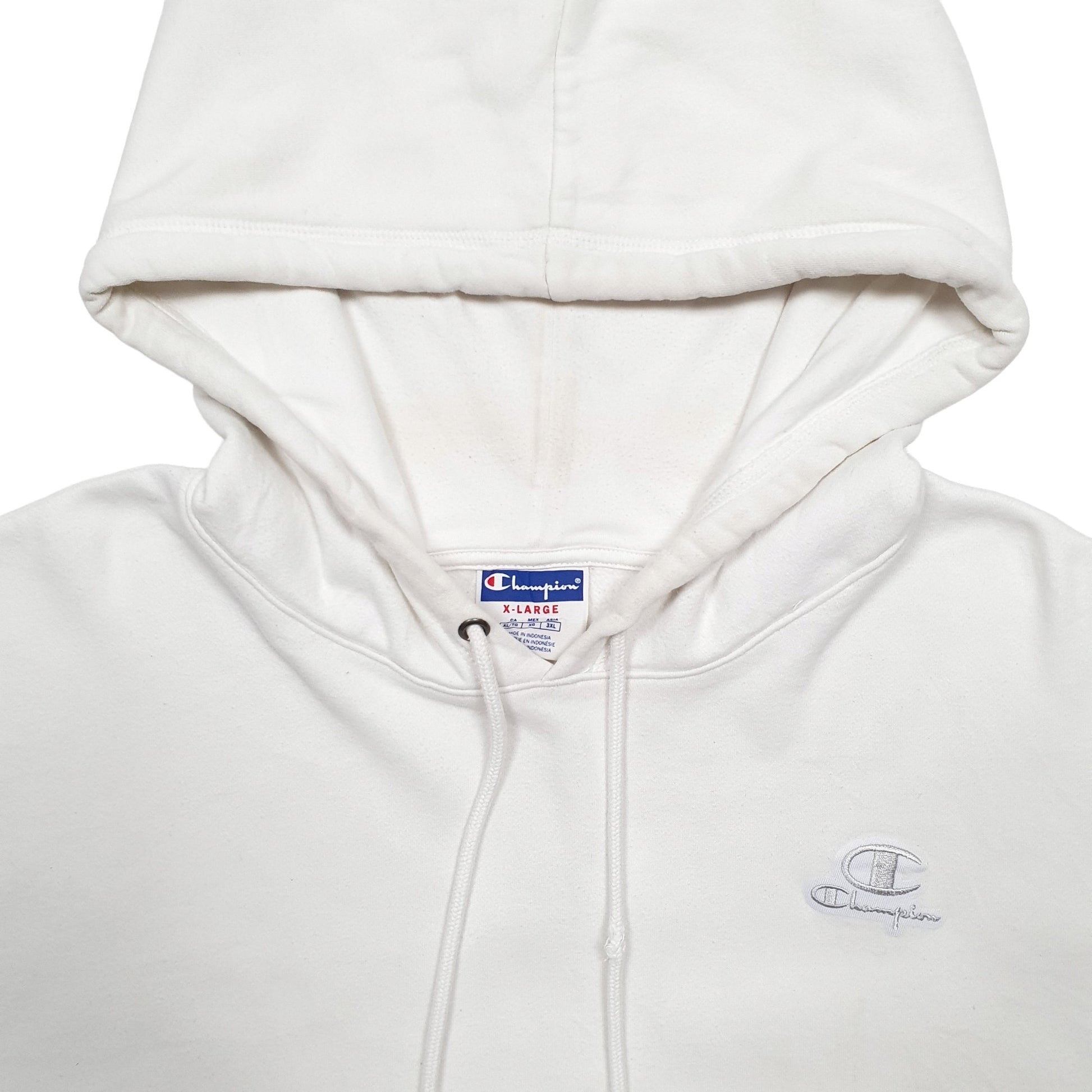 Mens White Champion  Hoodie Jumper