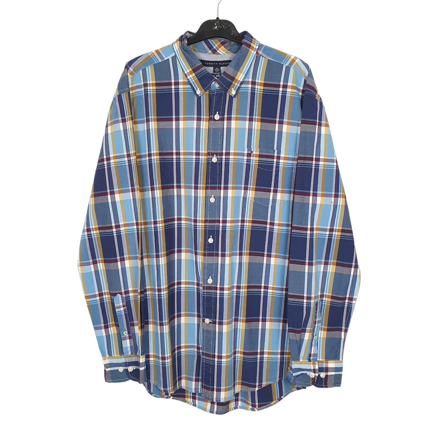 Tommy Hilfiger Long Sleeve Regular Fit Check Shirt Blue