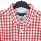 Tommy Hilfiger Short Sleeve Regular Fit Check Shirt Red