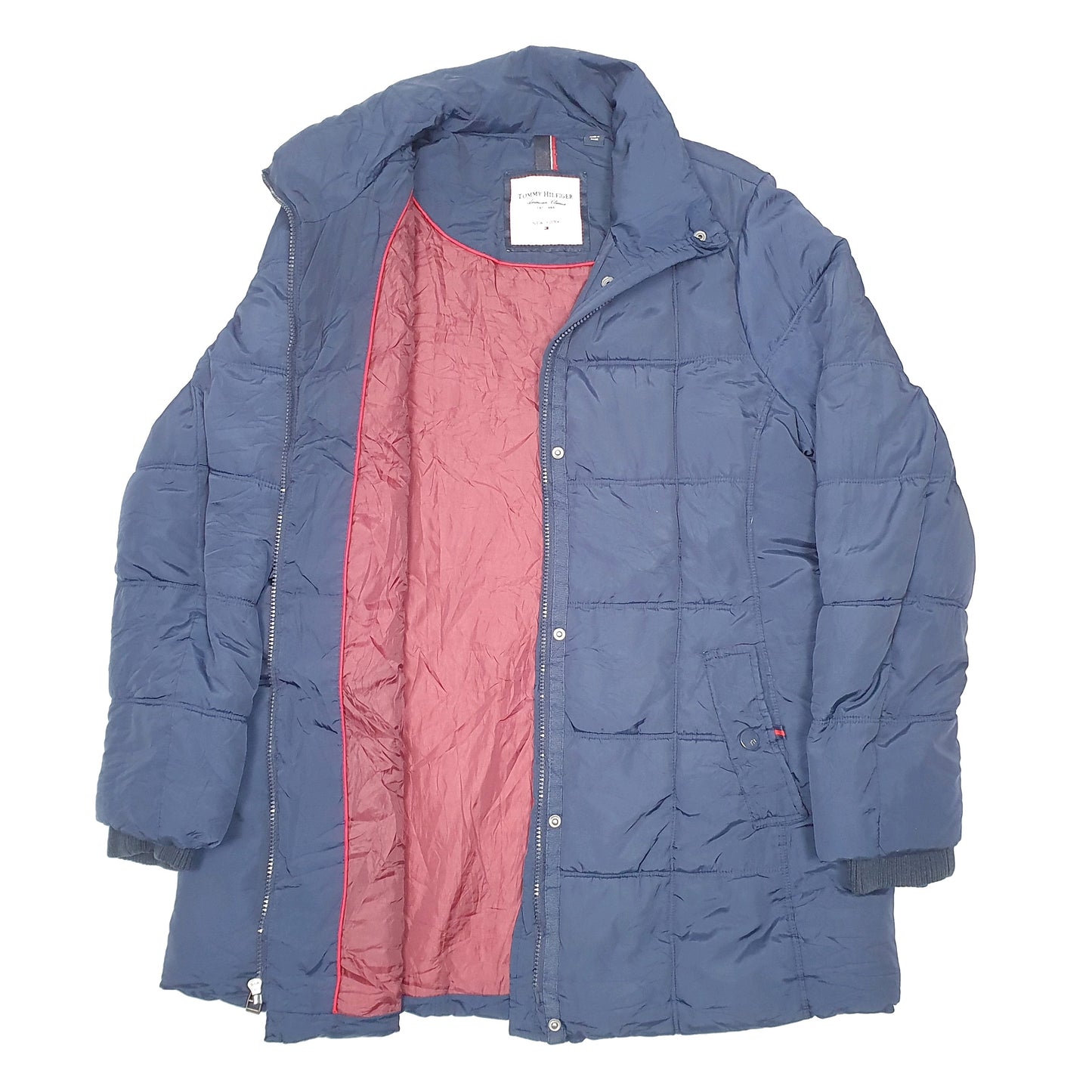 Womens Navy Tommy Hilfiger Nylon Winter  Coat