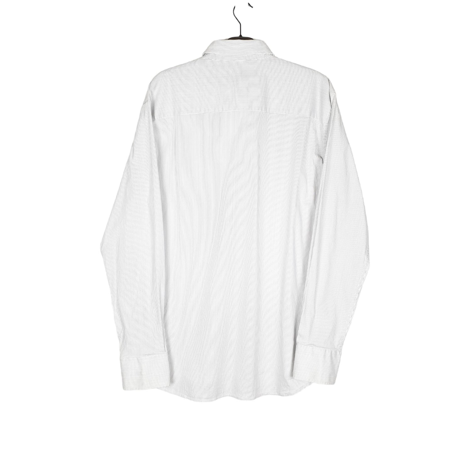 Georgio Armani Long Sleeve Regular Fit Striped Shirt Grey