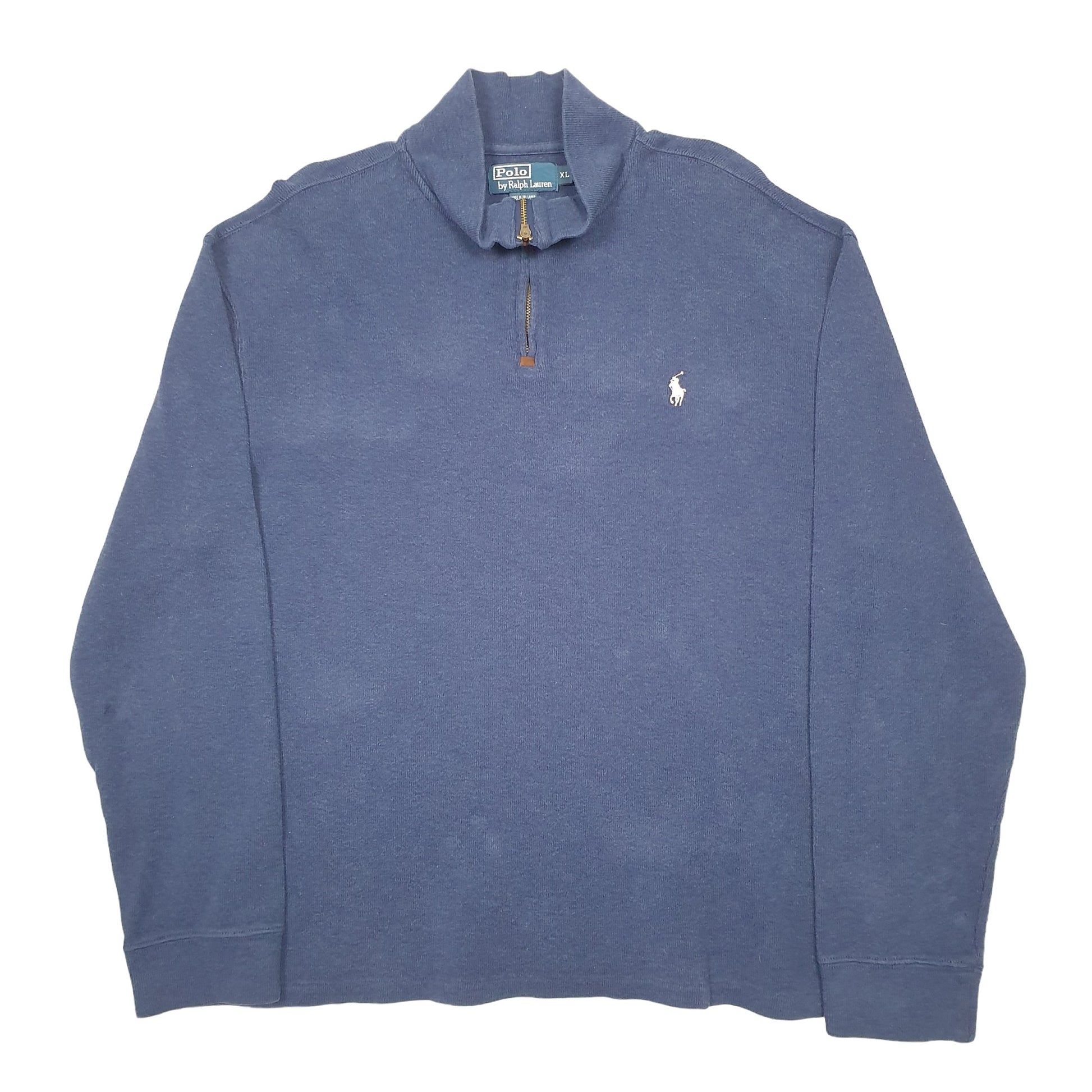 Mens Blue Polo Ralph Lauren  Quarter Zip Jumper