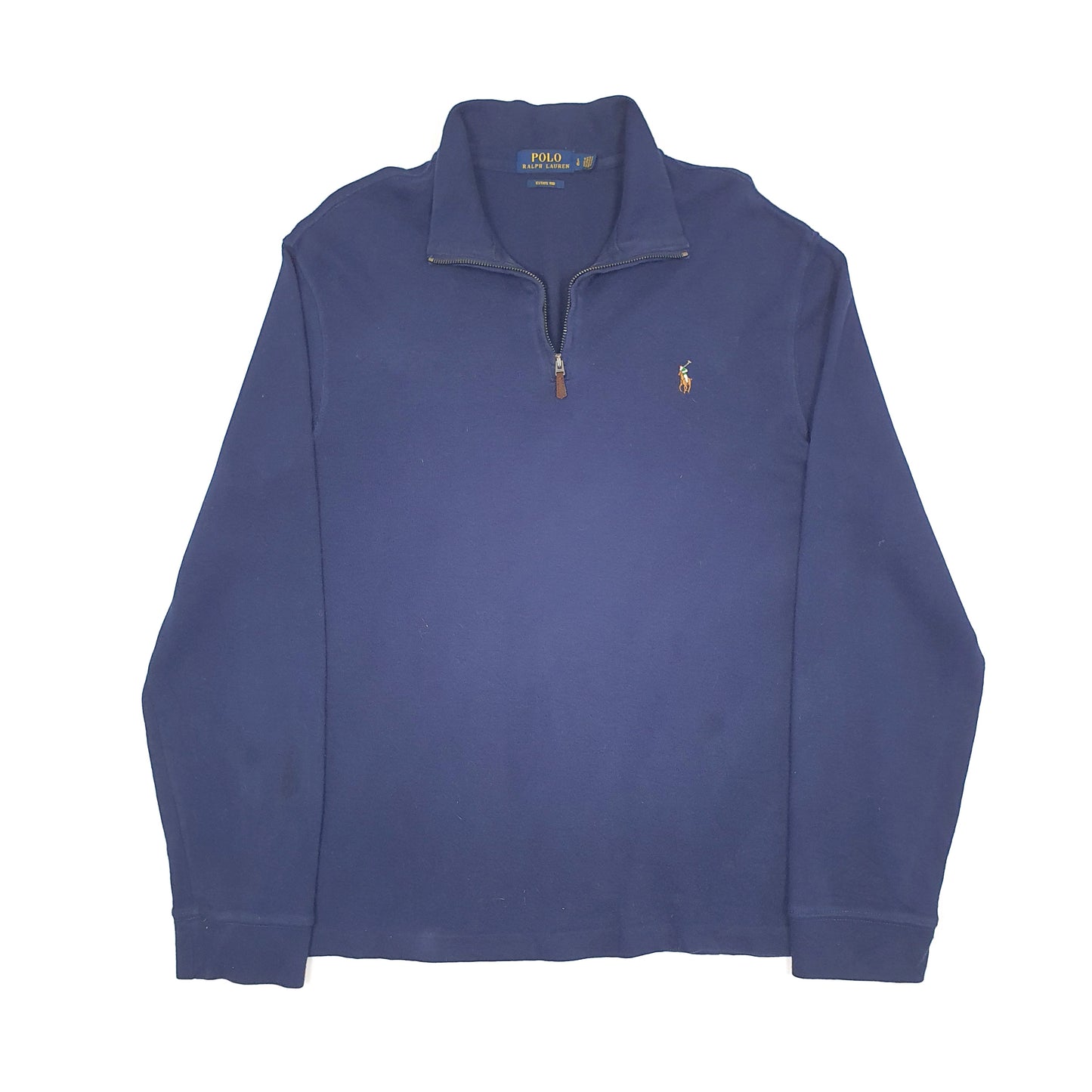 Polo Ralph Lauren Estate Rib Quarter Zip L Navy