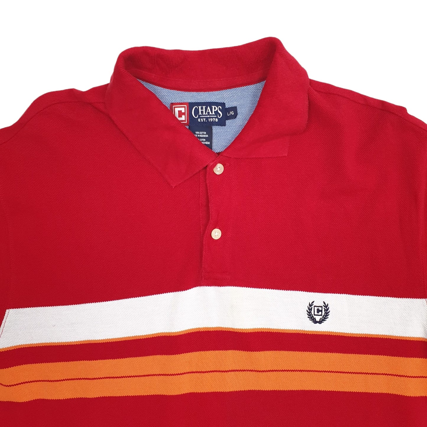 Chaps Short Sleeve Polo Shirt Red