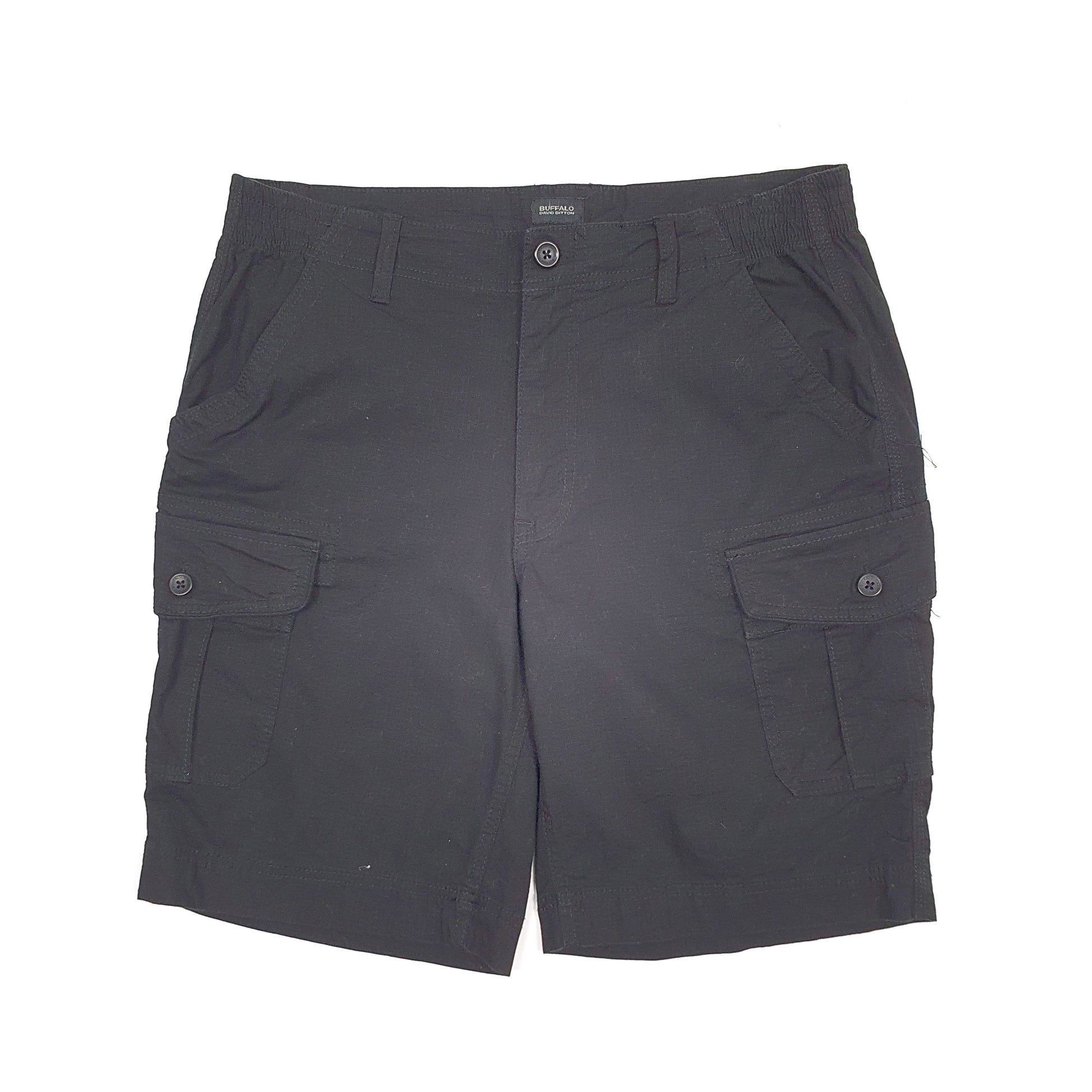 Mens Black Buffalo David Bitton Cargo Shorts