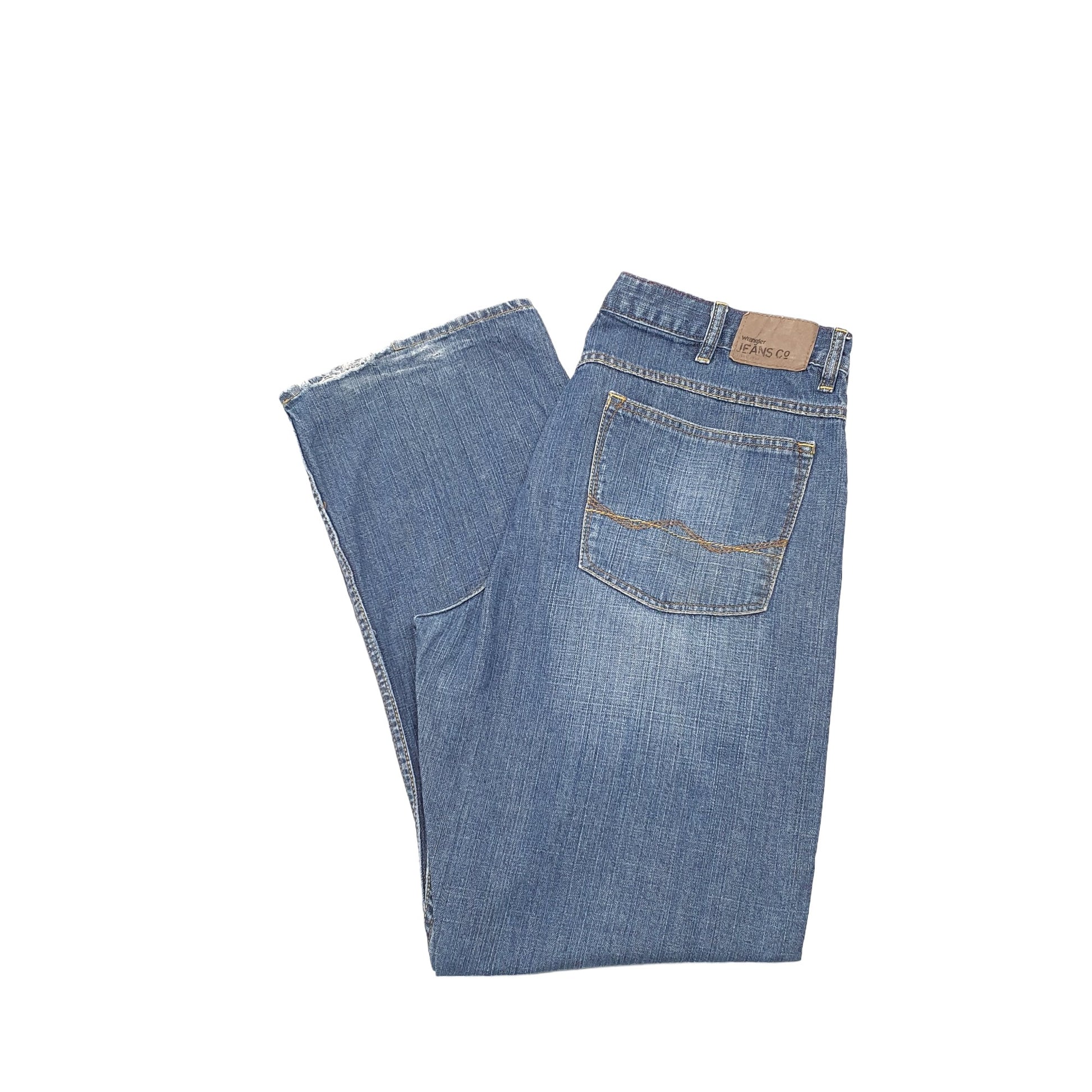 Wrangler Casual Bootcut Fit Relaxed Jeans W34 L31 Blue