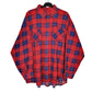 Non Branded Flannel Shacket Long Sleeve Regular Fit Check Shirt Red