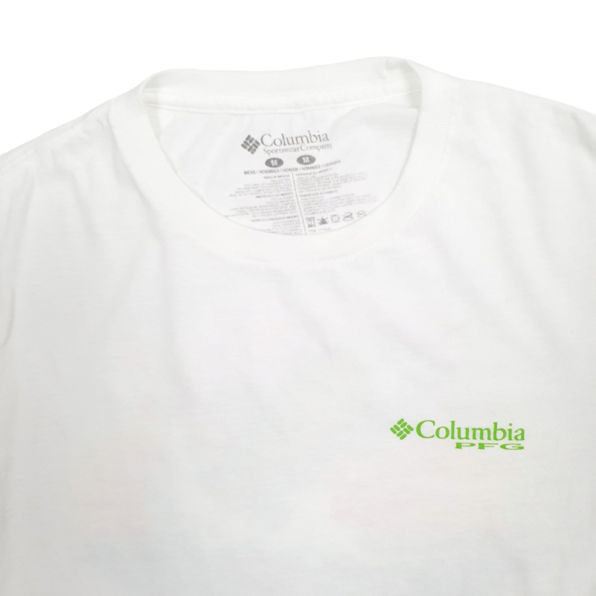 Mens White Columbia Sportswear Performance Fishing Gear Short Sleeve T Shirt