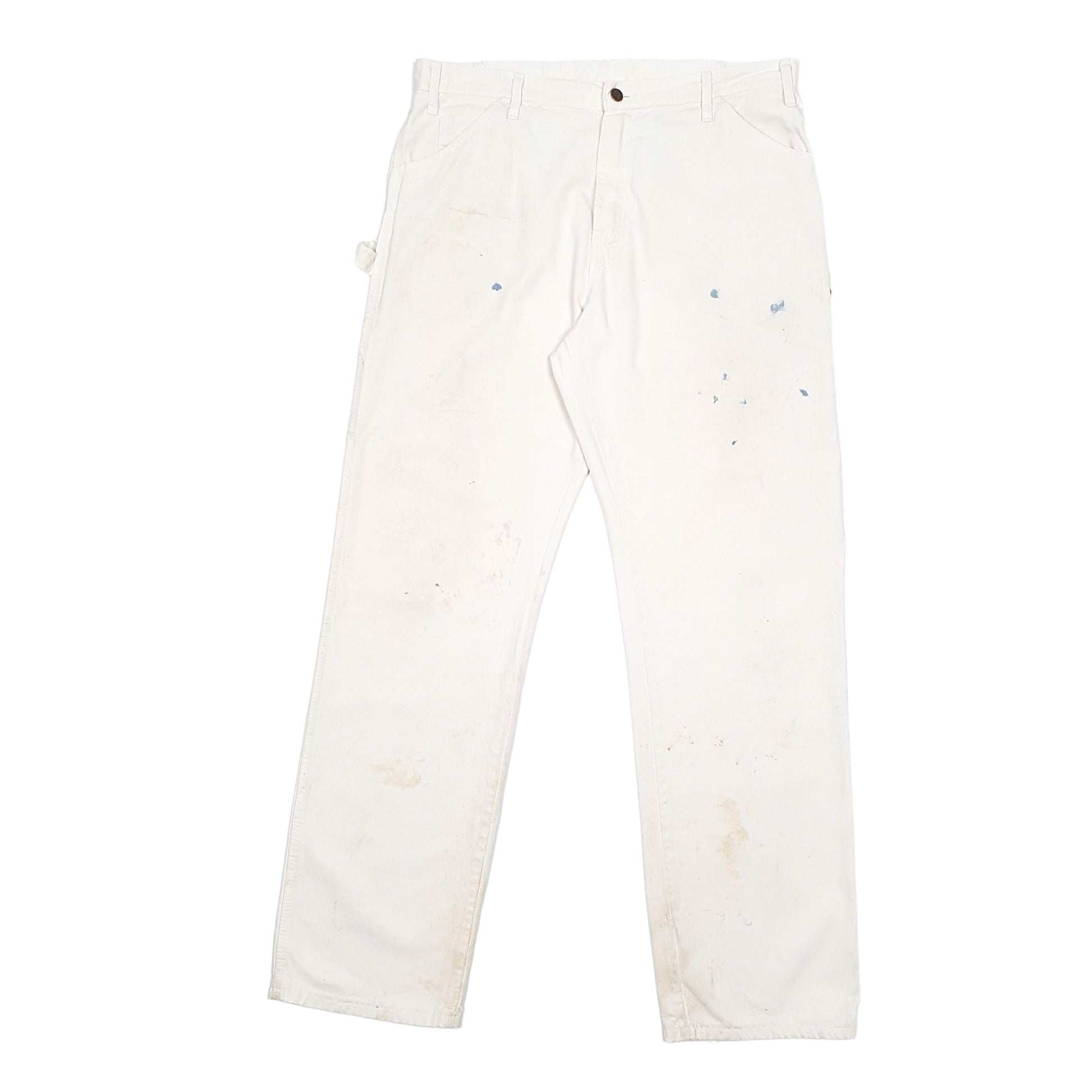 Mens White Dickies  Carpenter Trousers