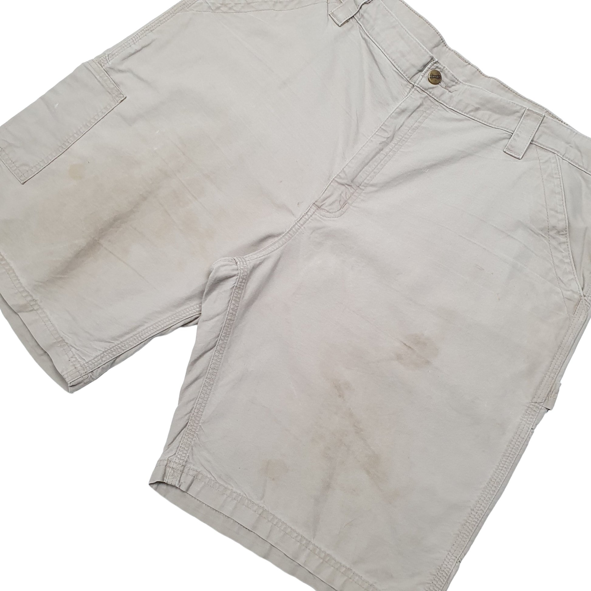 Mens Cream Carhartt  Cargo Shorts