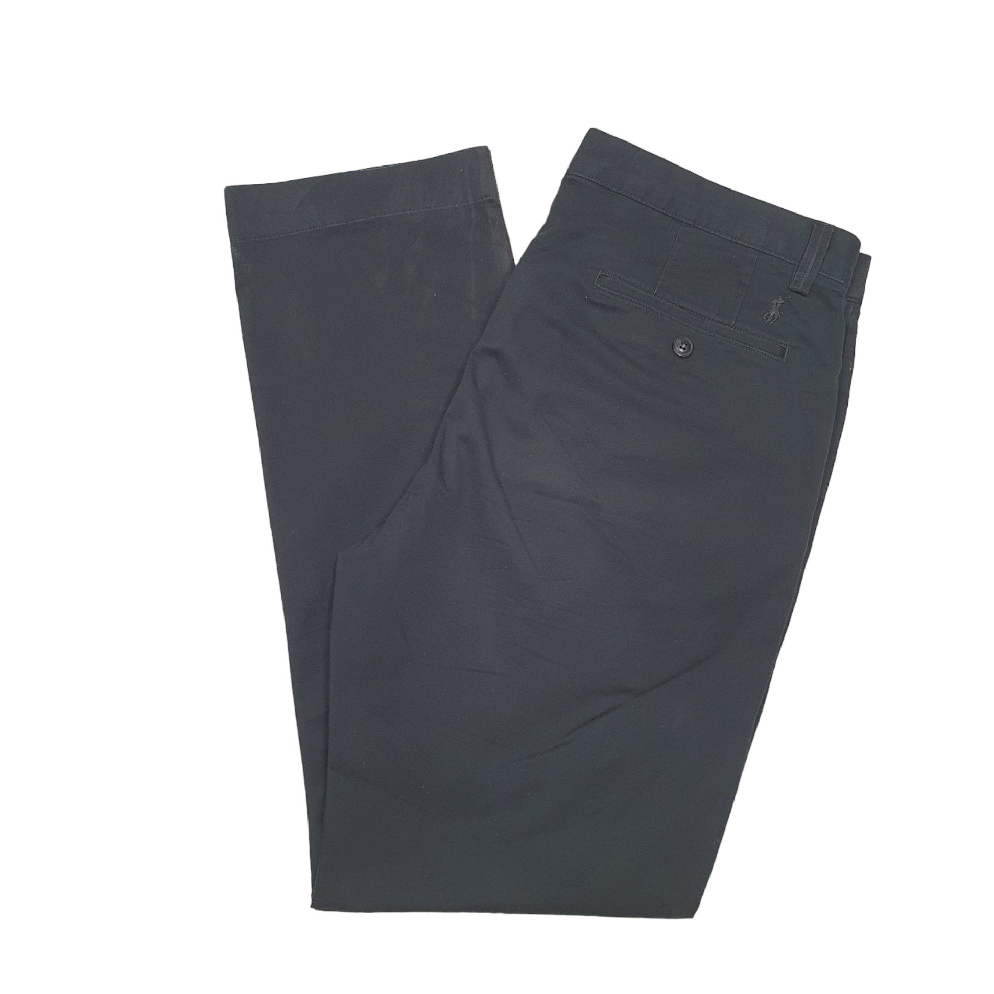 Mens Black Polo Ralph Lauren Stretch Chino Trousers