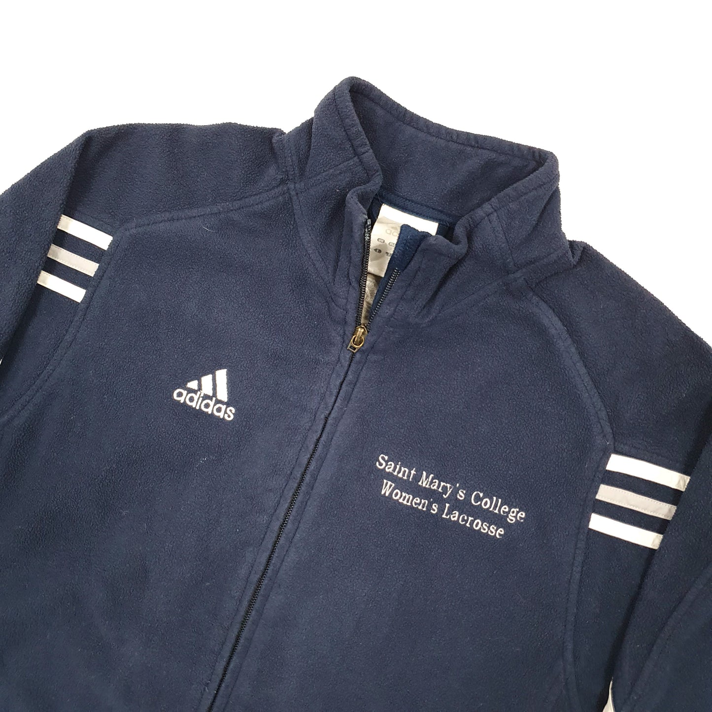 Adidas Womens Lacrosse Full Zip Fleece S Navy