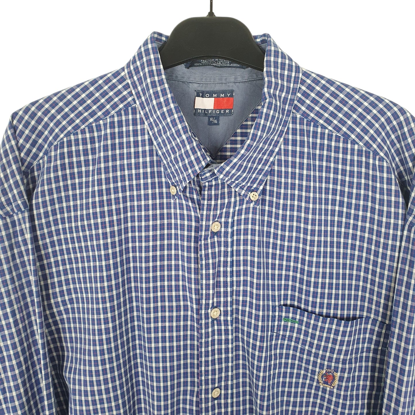 Tommy Hilfiger Long Sleeve Regular Fit Check Shirt Blue