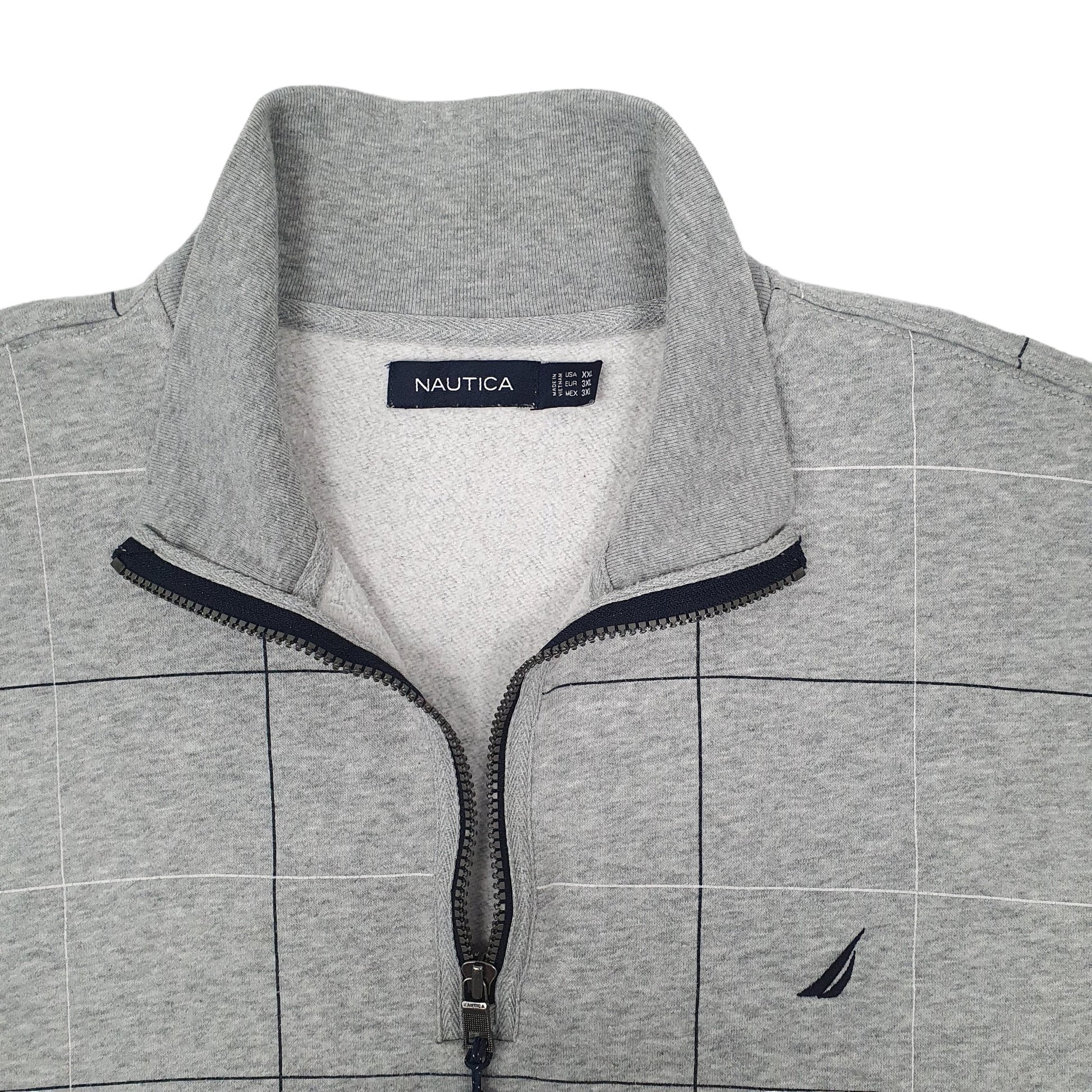 Mens Grey Nautica  Quarter Zip Jumper