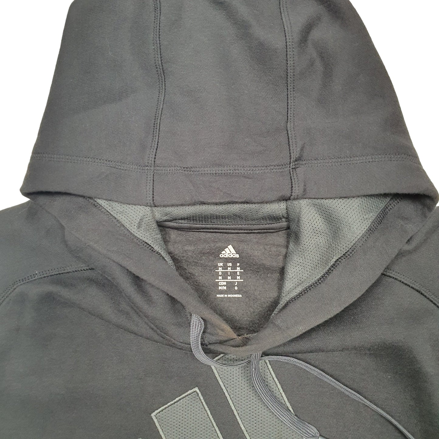Mens Black Adidas Spellout Hoodie Jumper