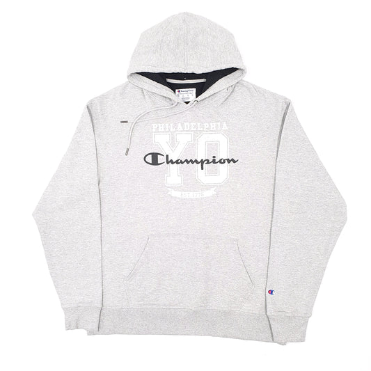 Mens Grey Champion USA College Philadelphia Hoodie Jumper