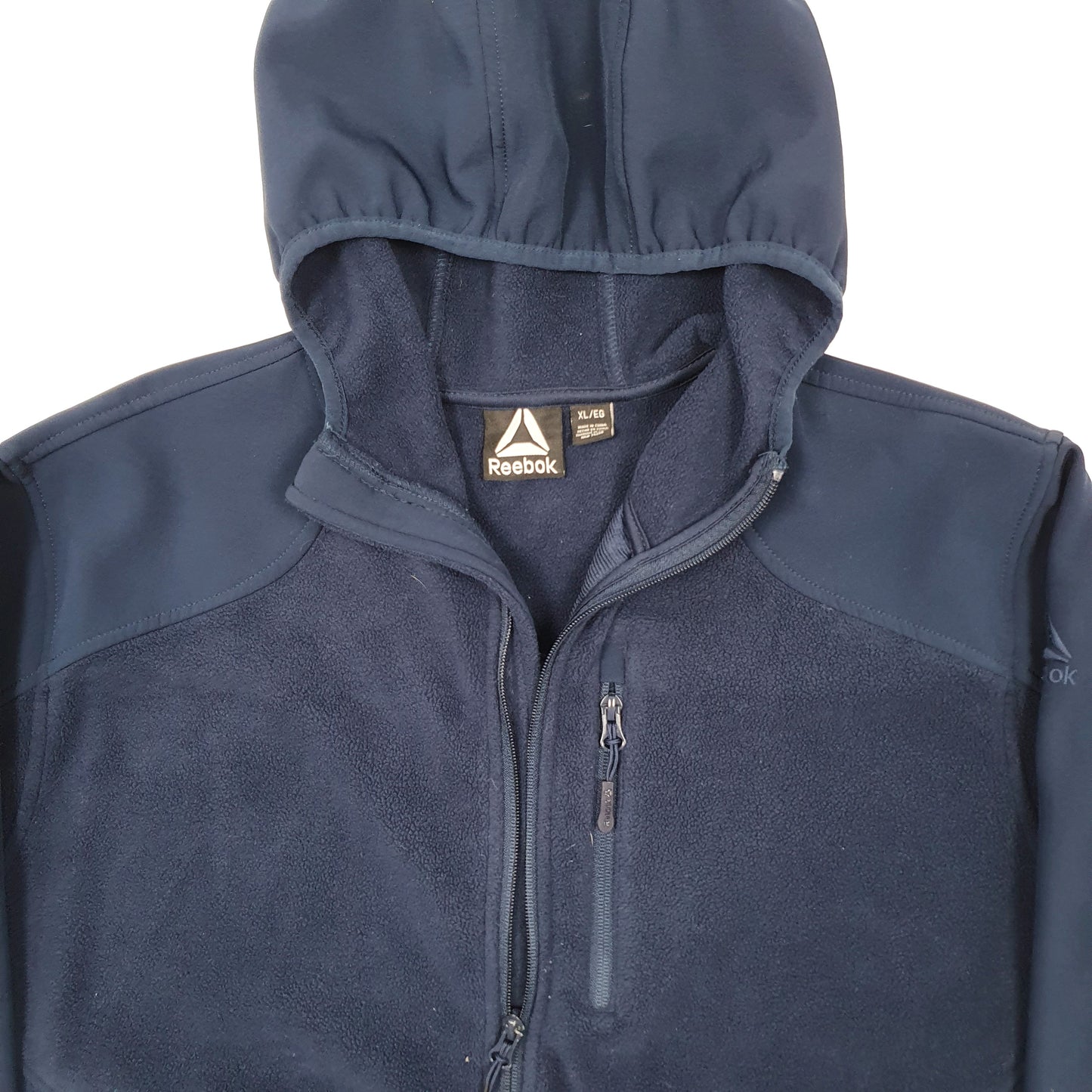 Mens Navy Reebok Hoodie Full Zip Jumper