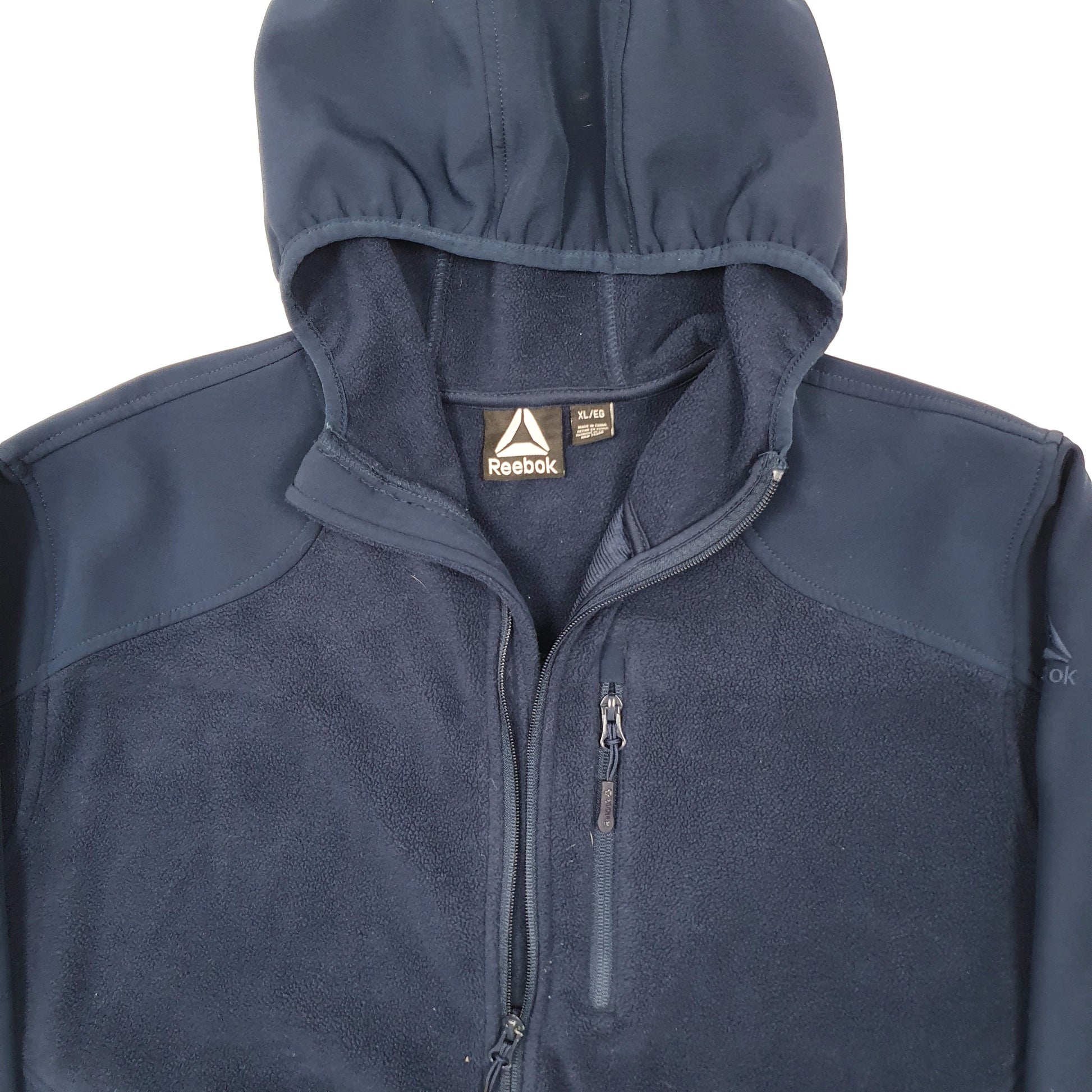 Mens Navy Reebok Hoodie Full Zip Jumper
