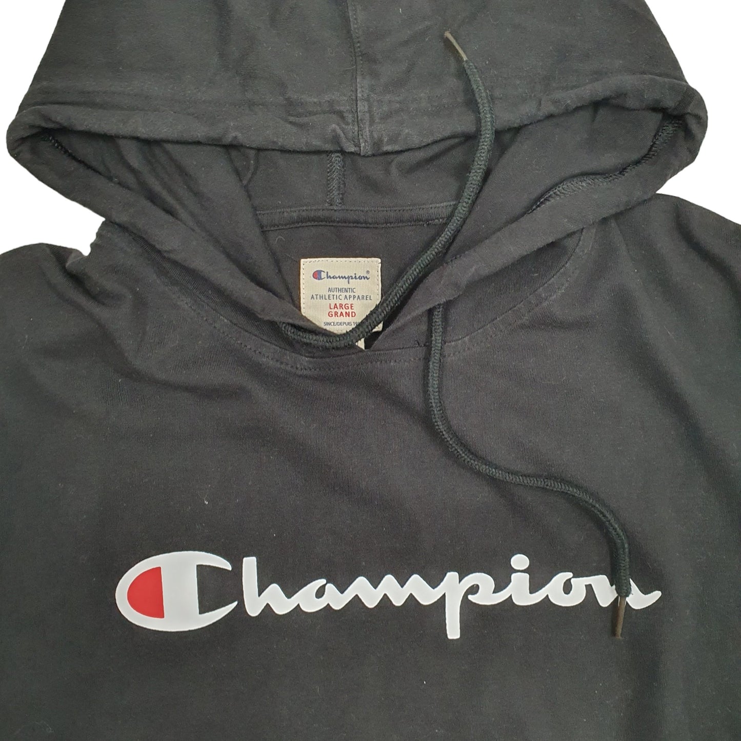 Mens Black Champion  Hoodie Jumper