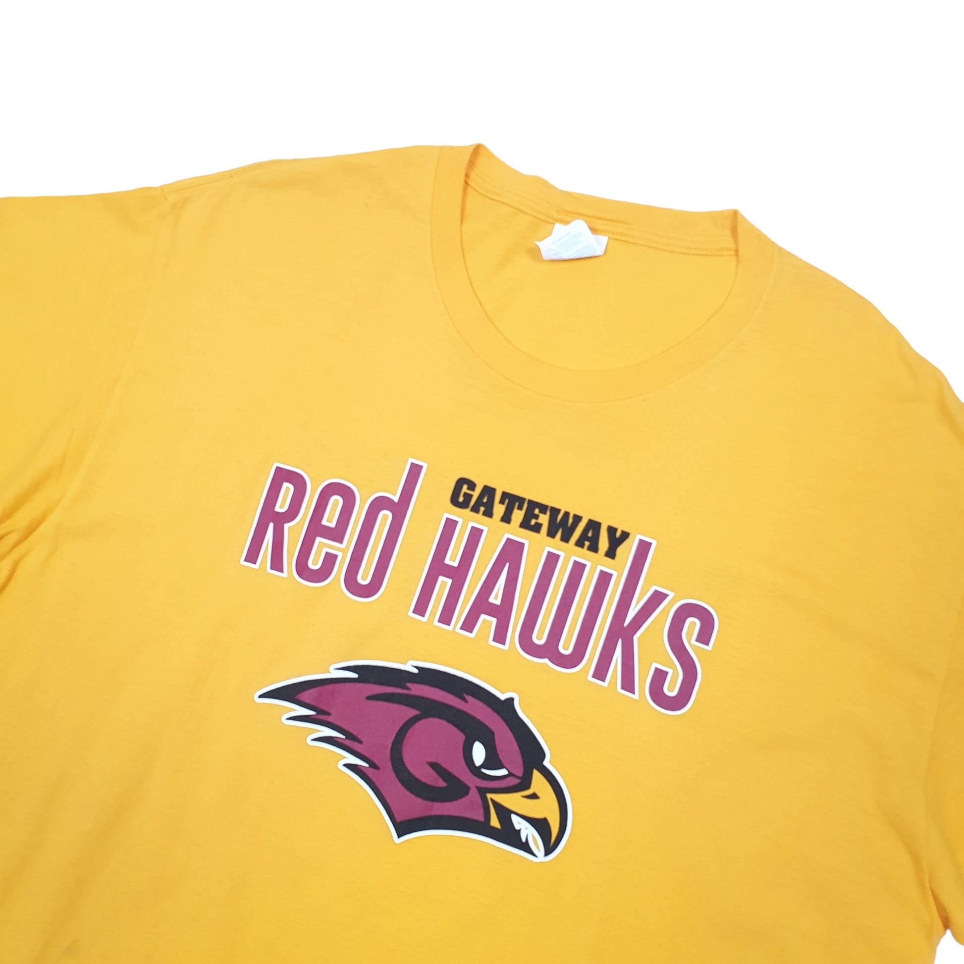 Port & Company Gateway Red Hawks USA College Football Short Sleeve T Shirt Yellow