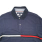 Mens Navy Tommy Hilfiger Spellout Short Sleeve Polo Shirt