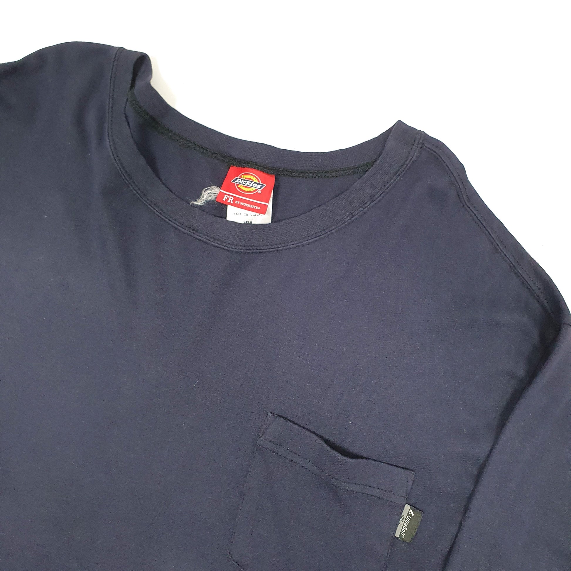 Dickies FR Fire Resistant Long Sleeve T Shirt Navy