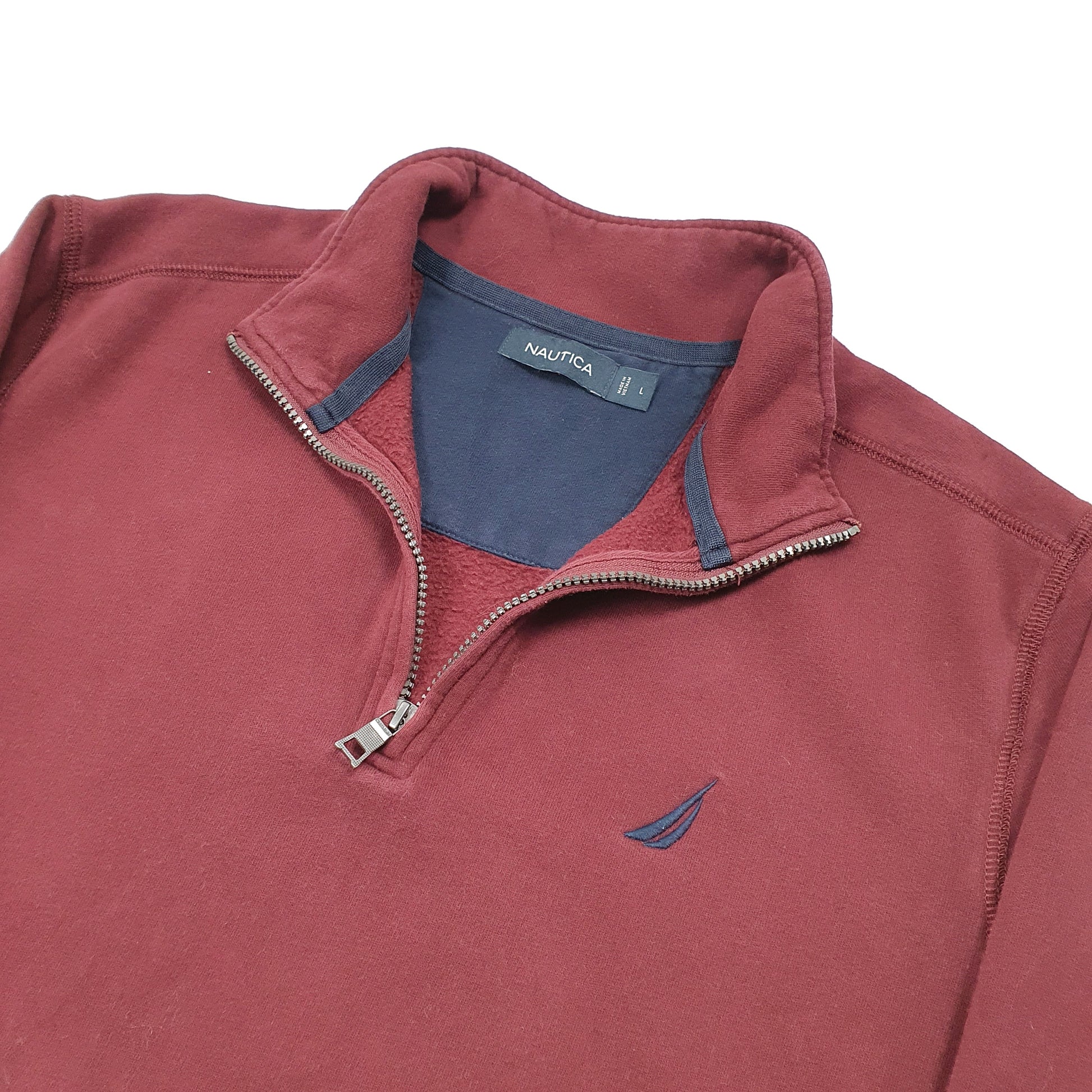 Nautica Quarter Zip L Burgundy