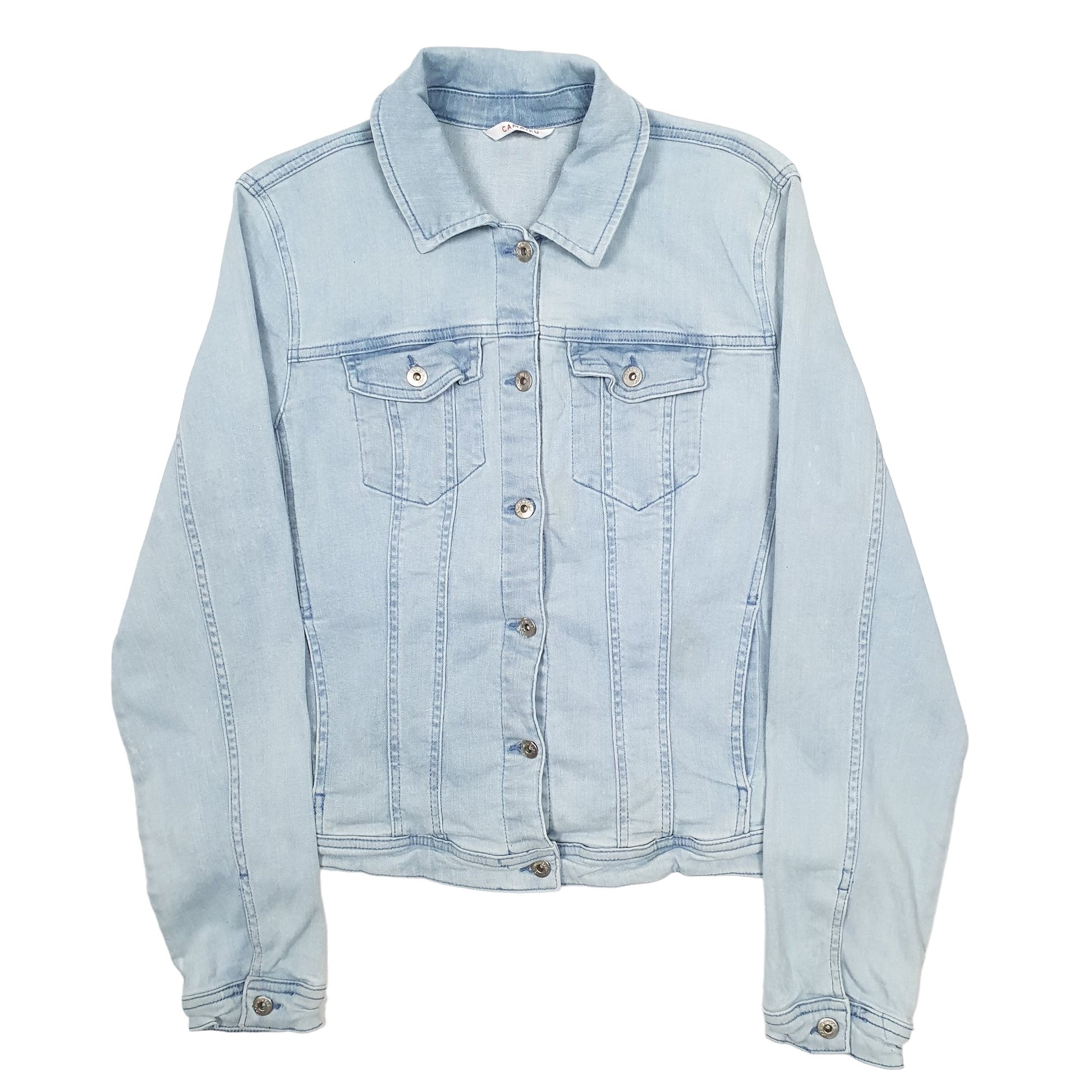 Womens Blue Camaieu Trucker Denim Jacket Coat