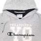 Mens Grey Champion USA College Philadelphia Hoodie Jumper