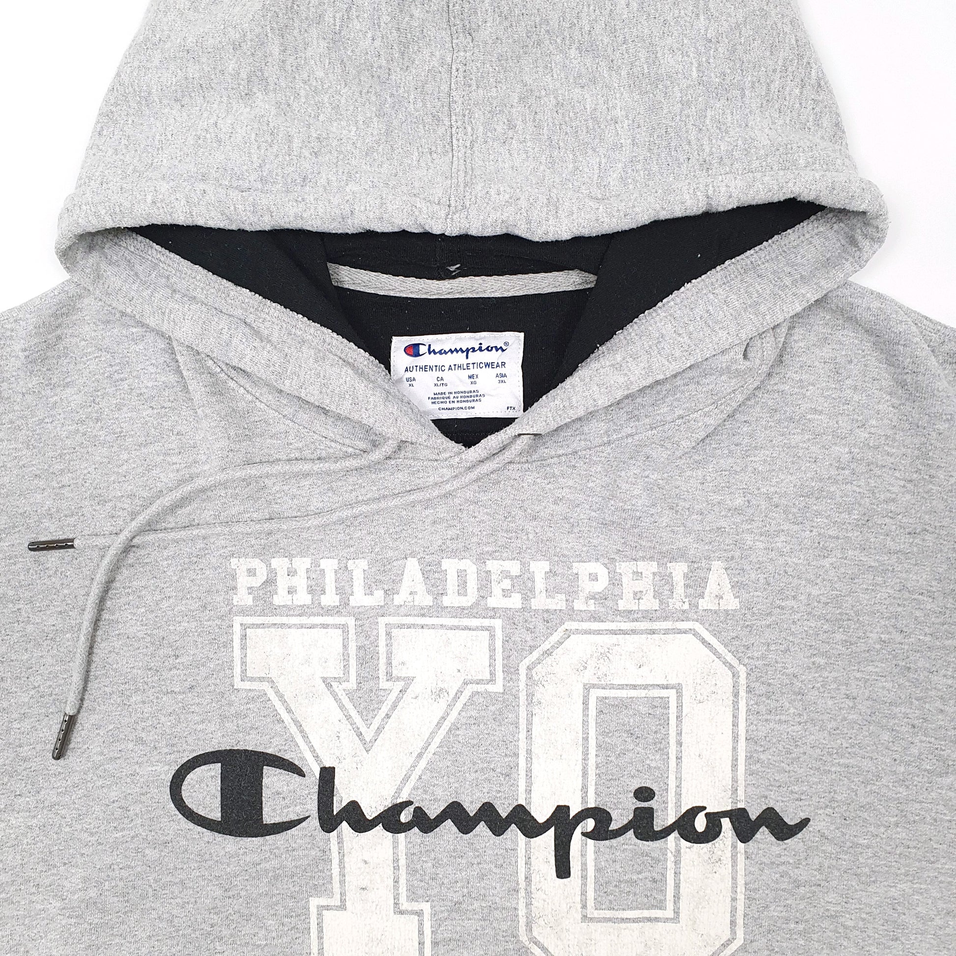 Mens Grey Champion USA College Philadelphia Hoodie Jumper