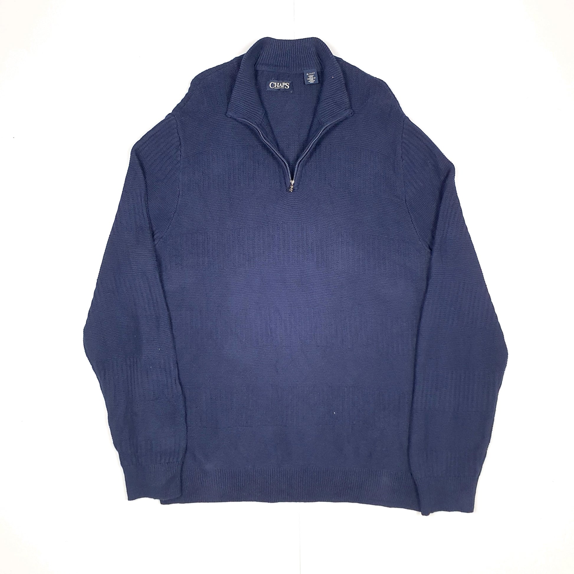 Navy Chaps Quarter Zip Jumper