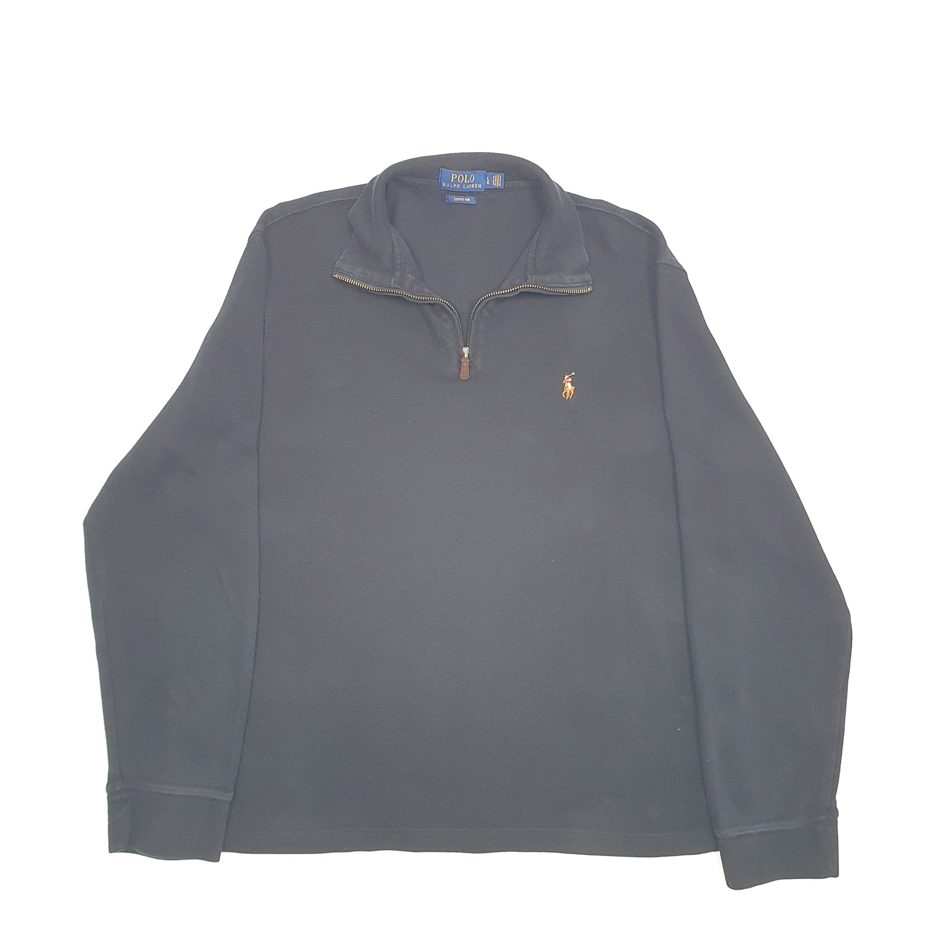 Polo Ralph Lauren Estate Rib Quarter Zip L Black