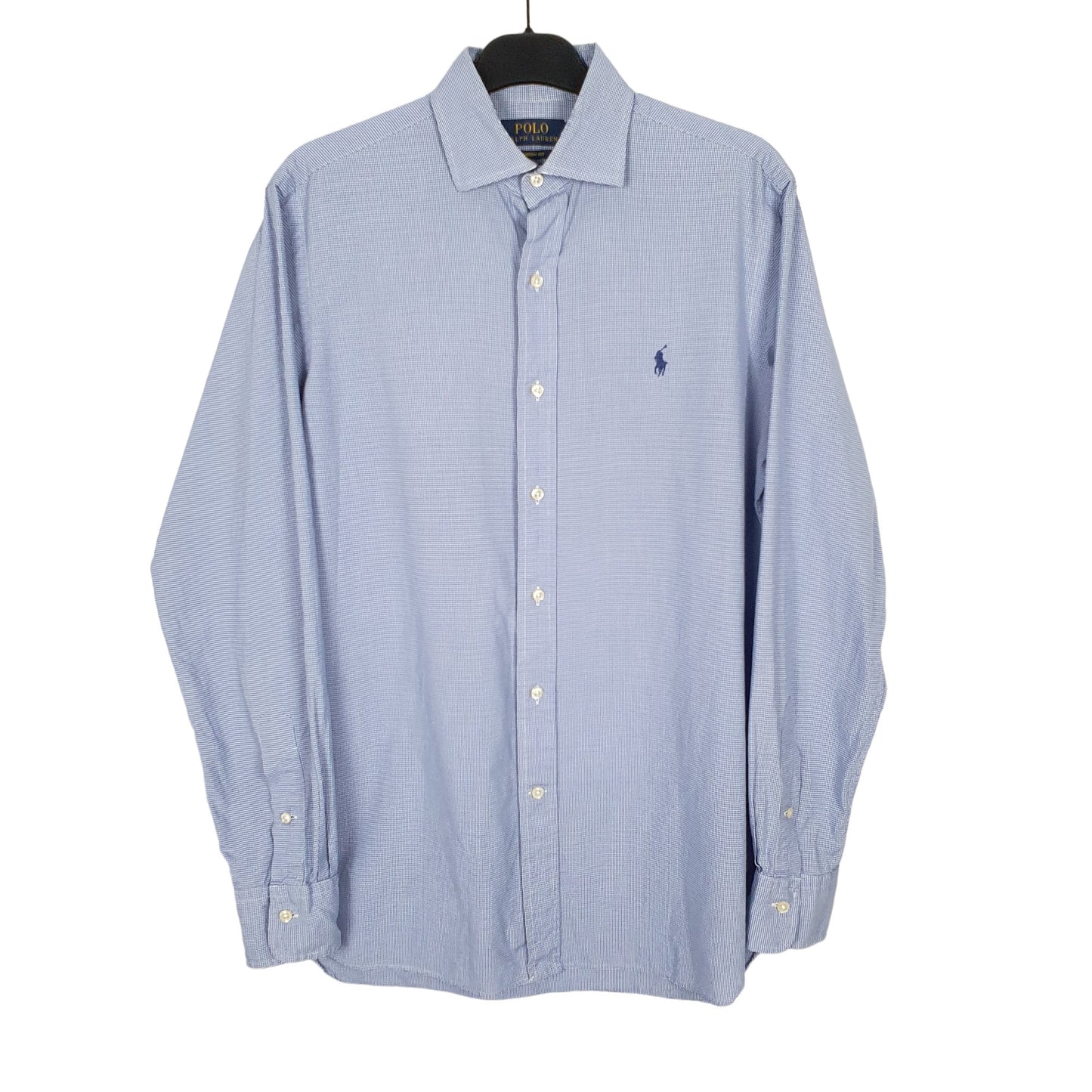 Ralph Lauren Long Sleeve Custom Fit Check Shirt Blue