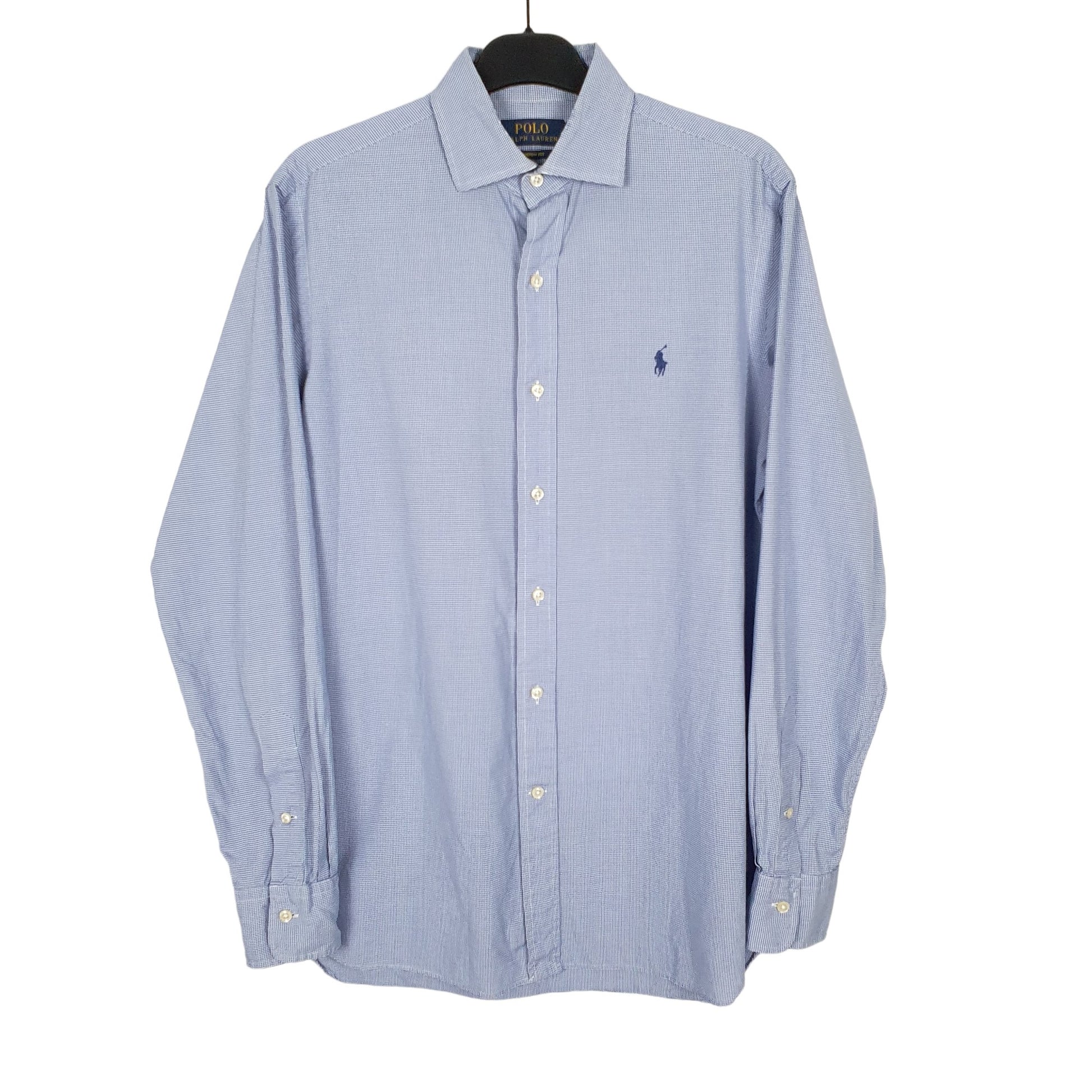 Ralph Lauren Long Sleeve Custom Fit Check Shirt Blue
