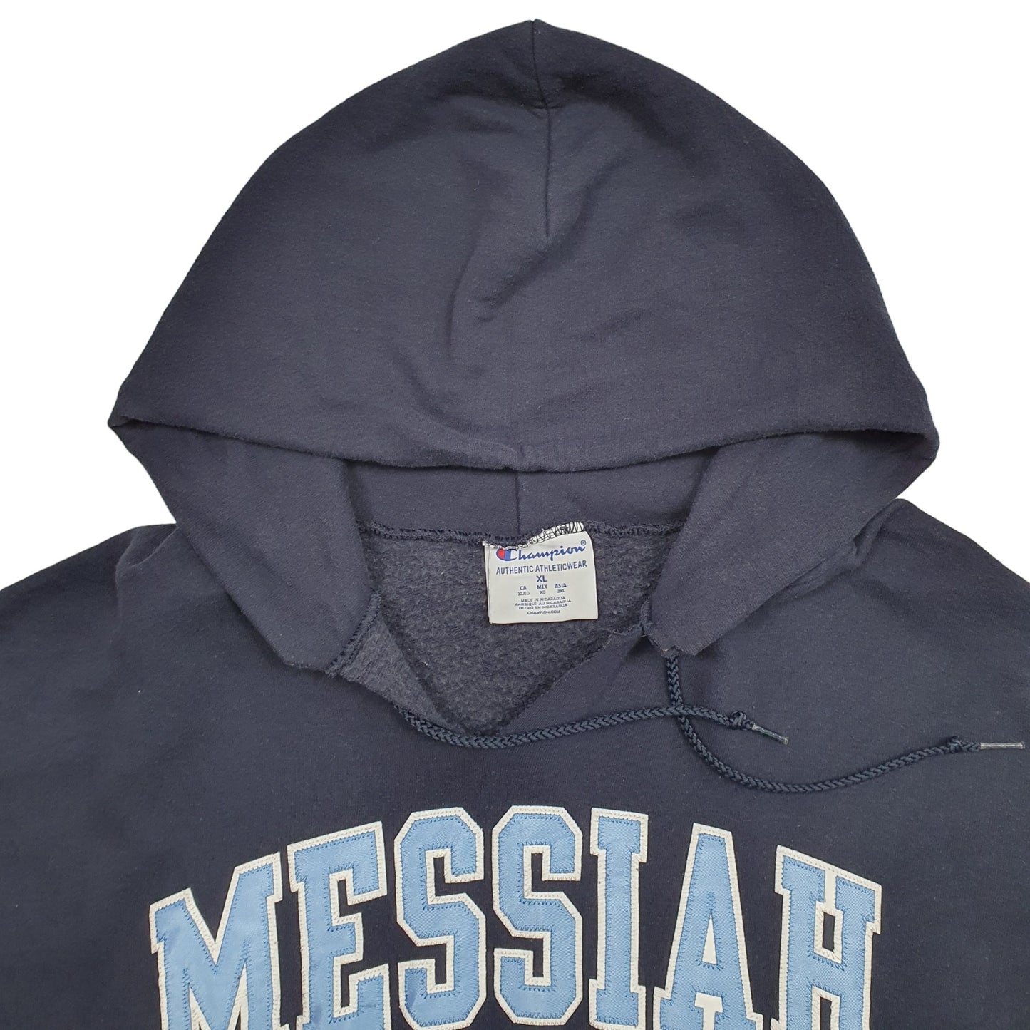 Mens Navy Champion Messiah Hoodie Jumper