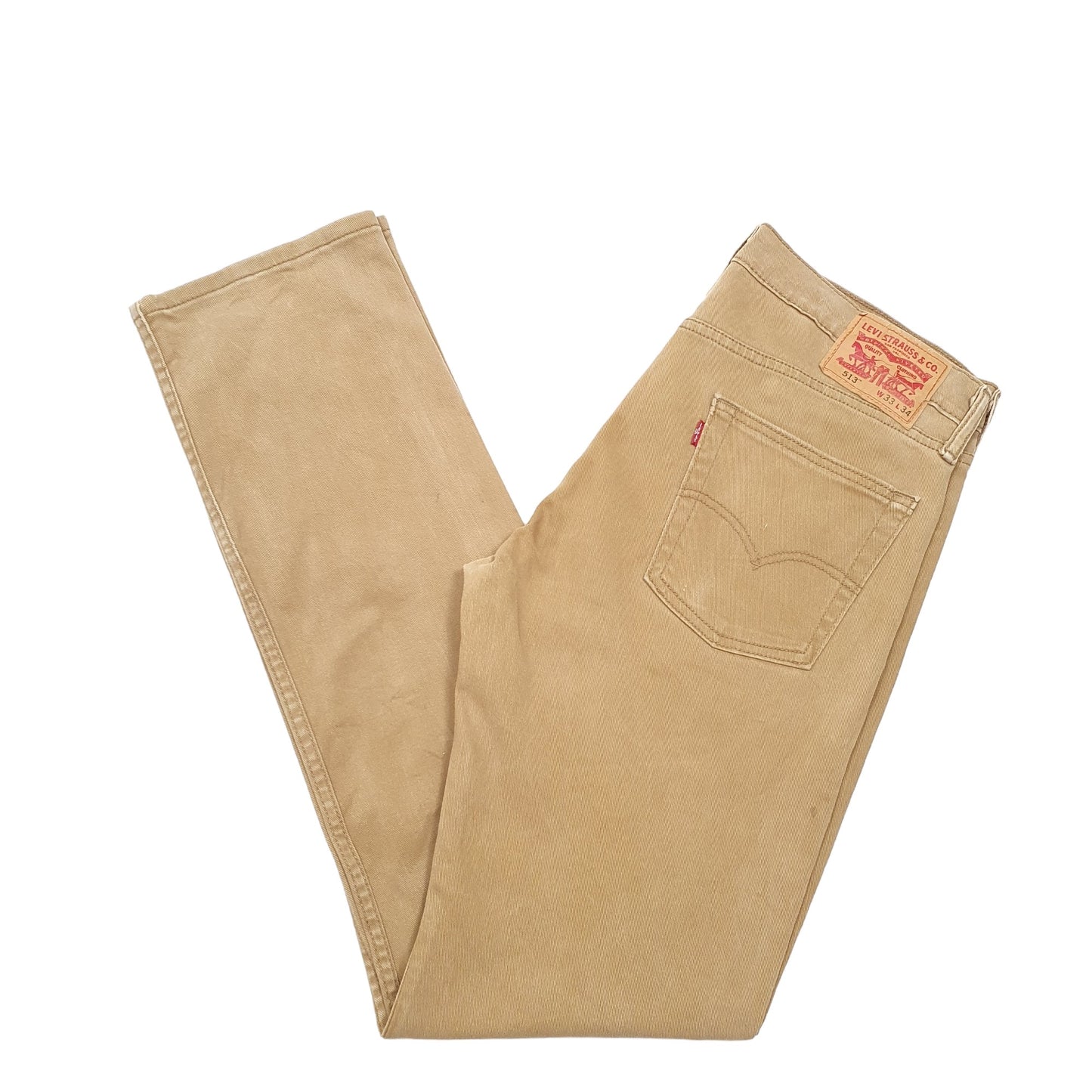 Mens Tan Levis  513 JeansW33 L34
